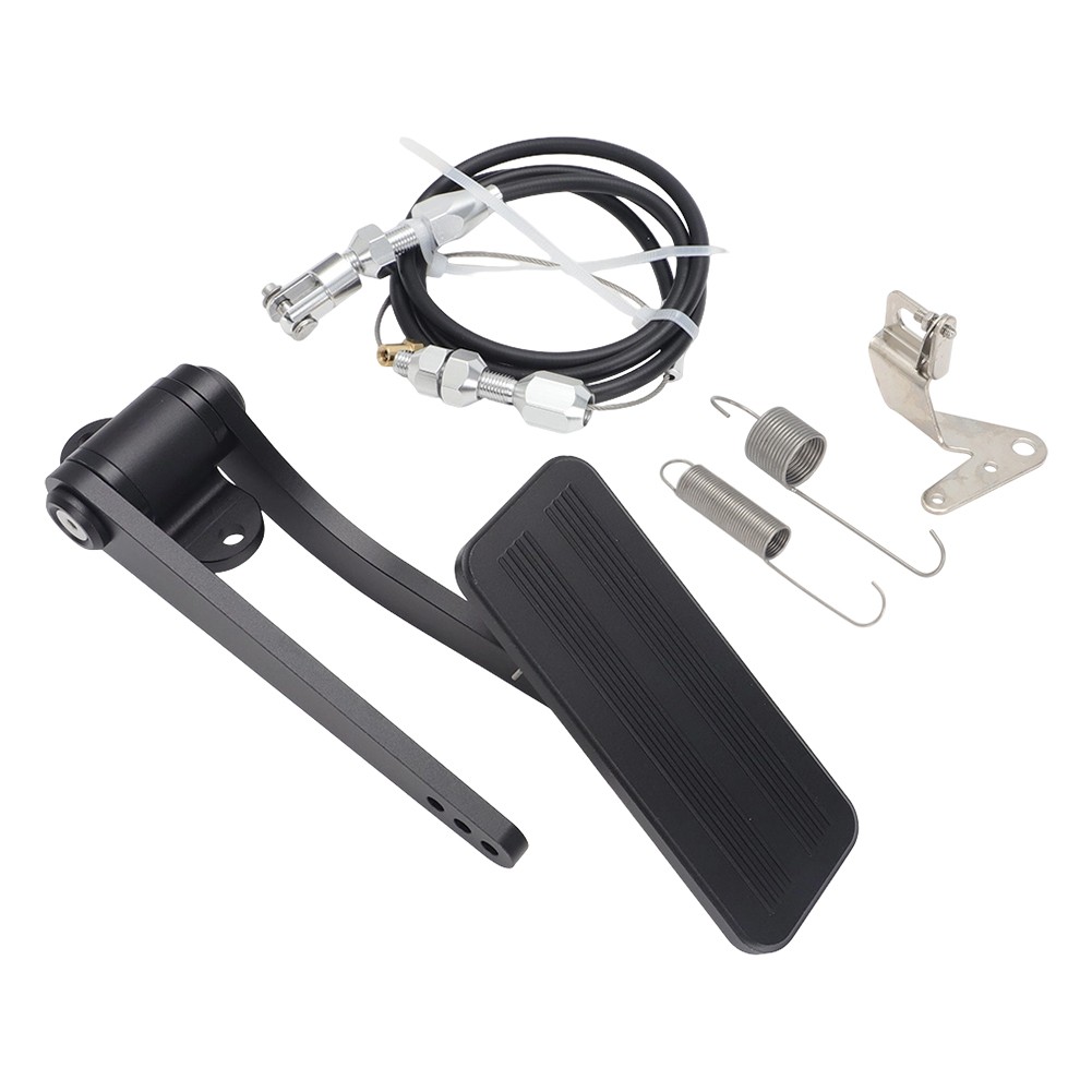 Universal Firewall Mount Accelerator Pedal Cable Kit Billet Aluminum For Hot Rod
