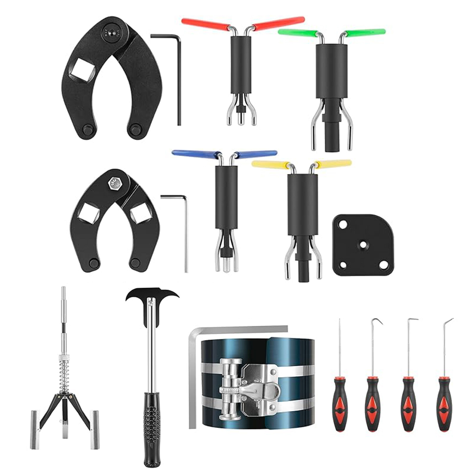 Hydraulic Cylinder Repair Tool Kit for skid steers, loaders, backhoes 17pcs