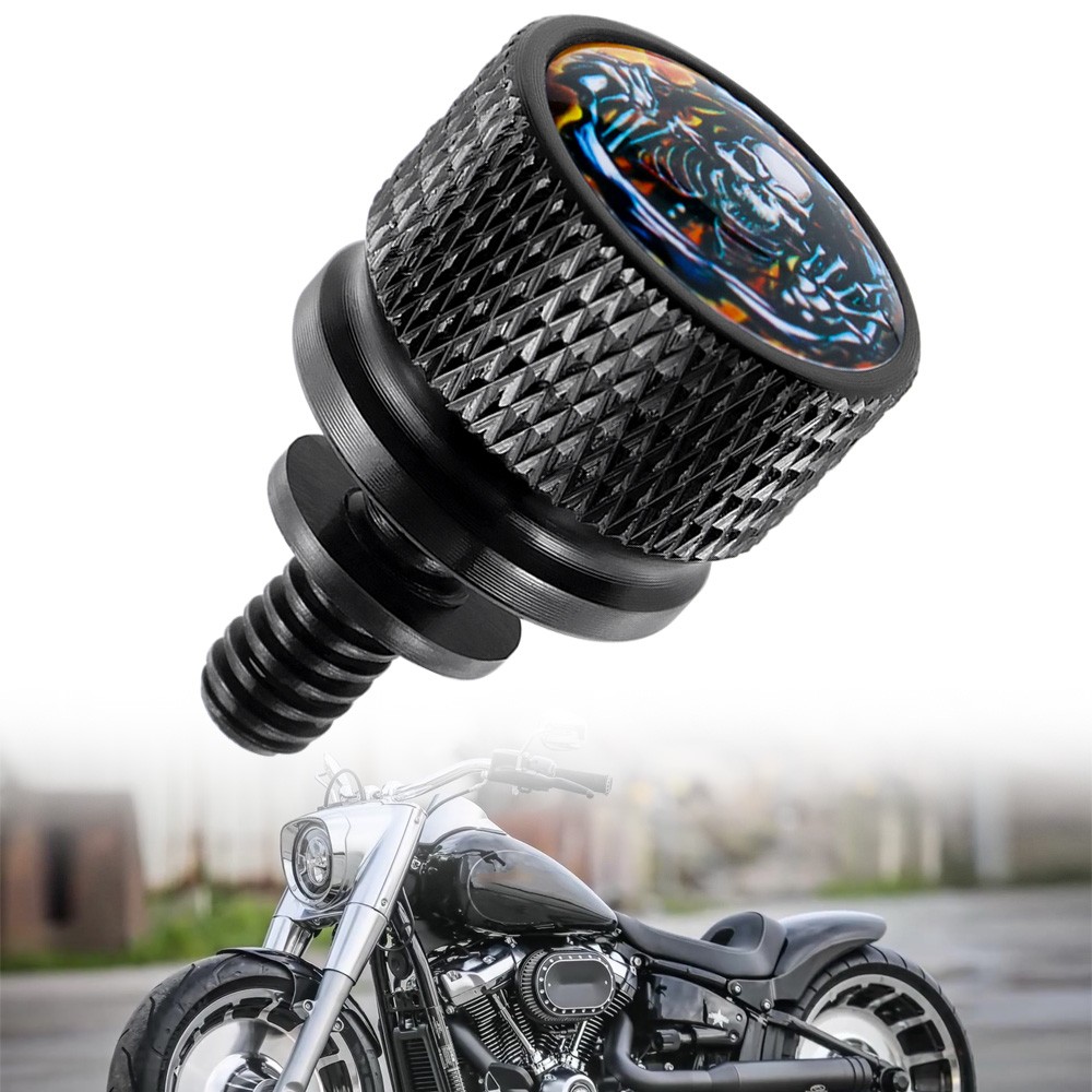 Knurled Fender Seat Bolt Screw black Fit For Harley Softail Dyna CVO 96-23
