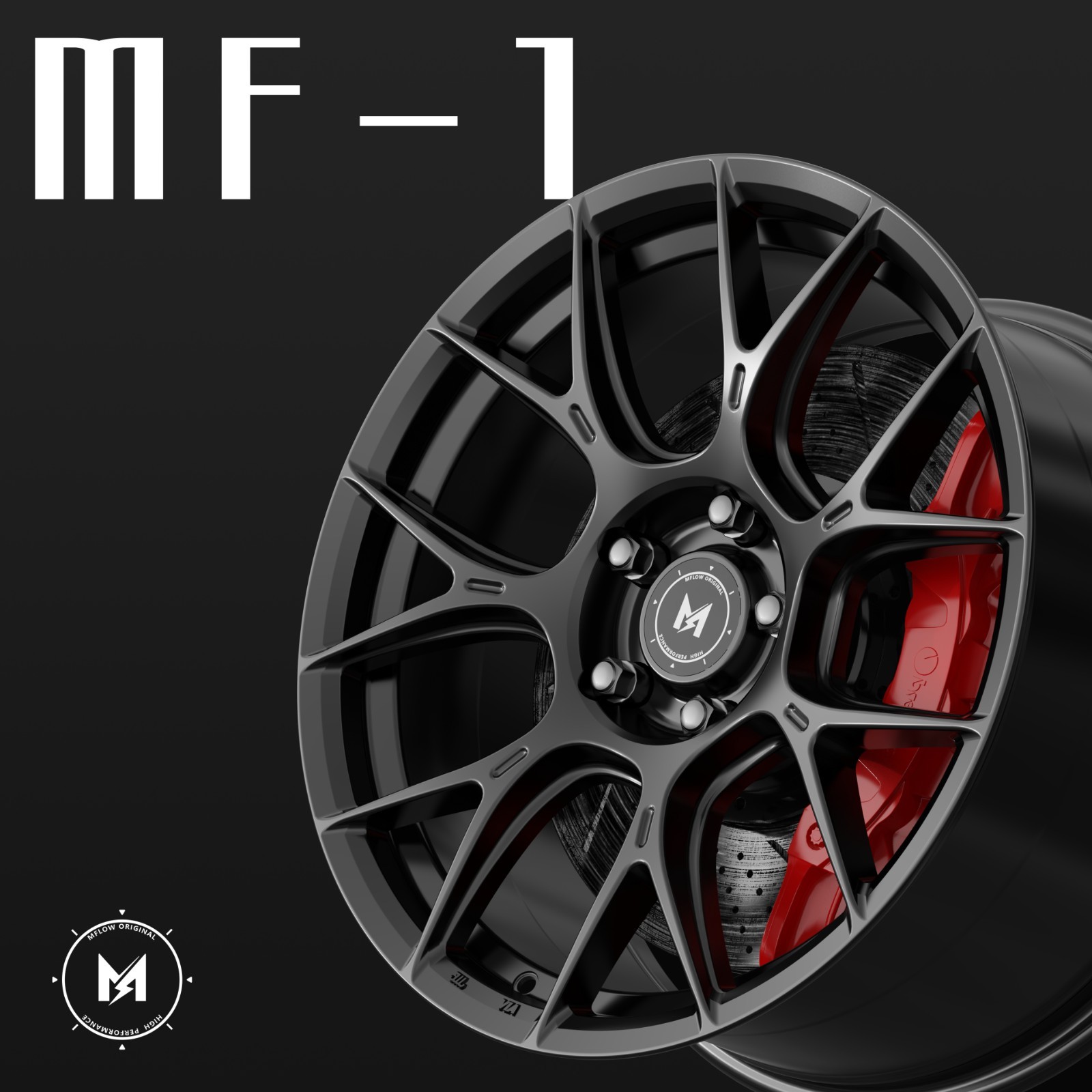 18″ CONCAVE MFLOW MFR1 18X9.5 5×120 BLACK WHEELS RIMS BMW 3 SERIES X3 SET OF 4