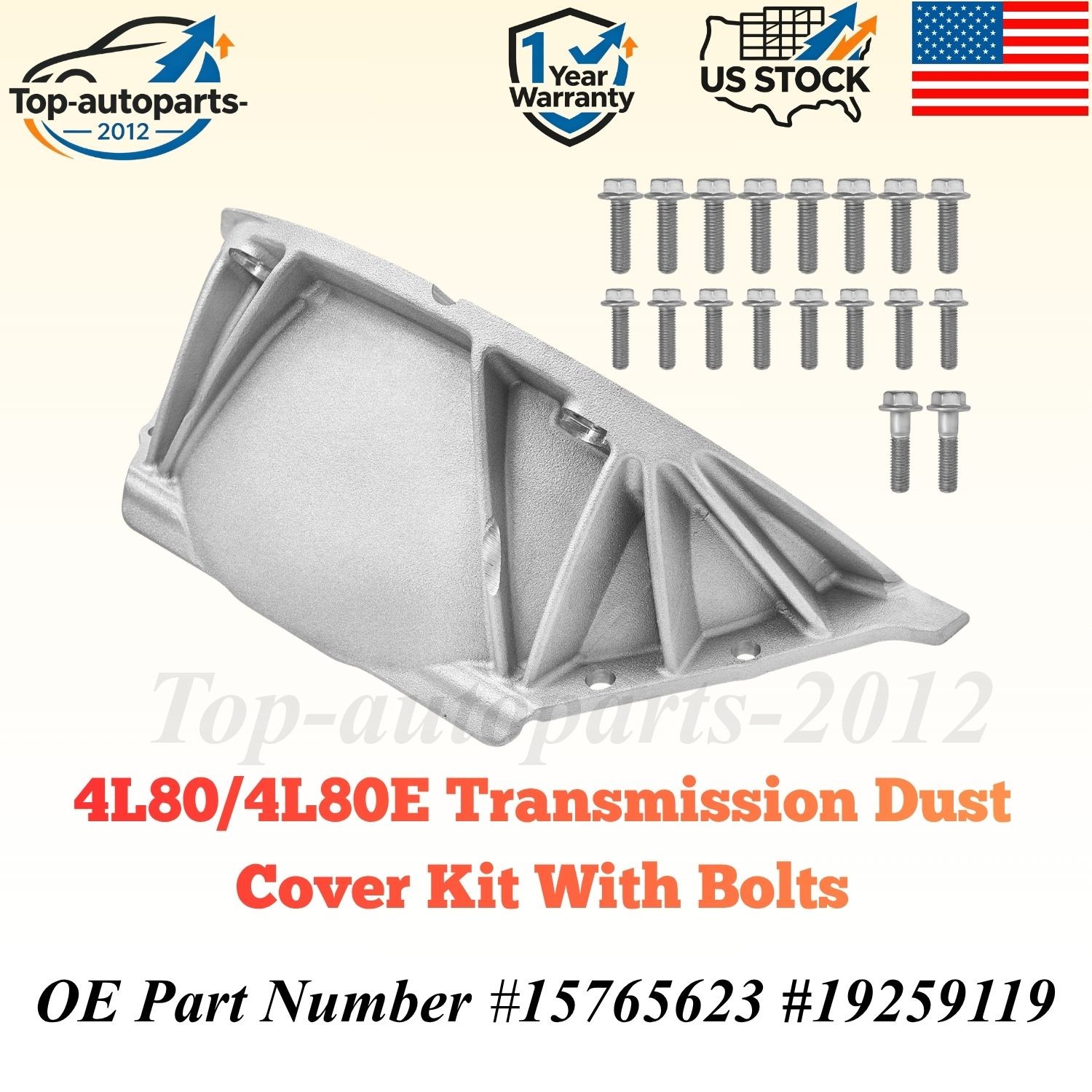 Brand New 15765623 4L80/4L80E Transmission Dust Cover Kit With Bolts 19259119