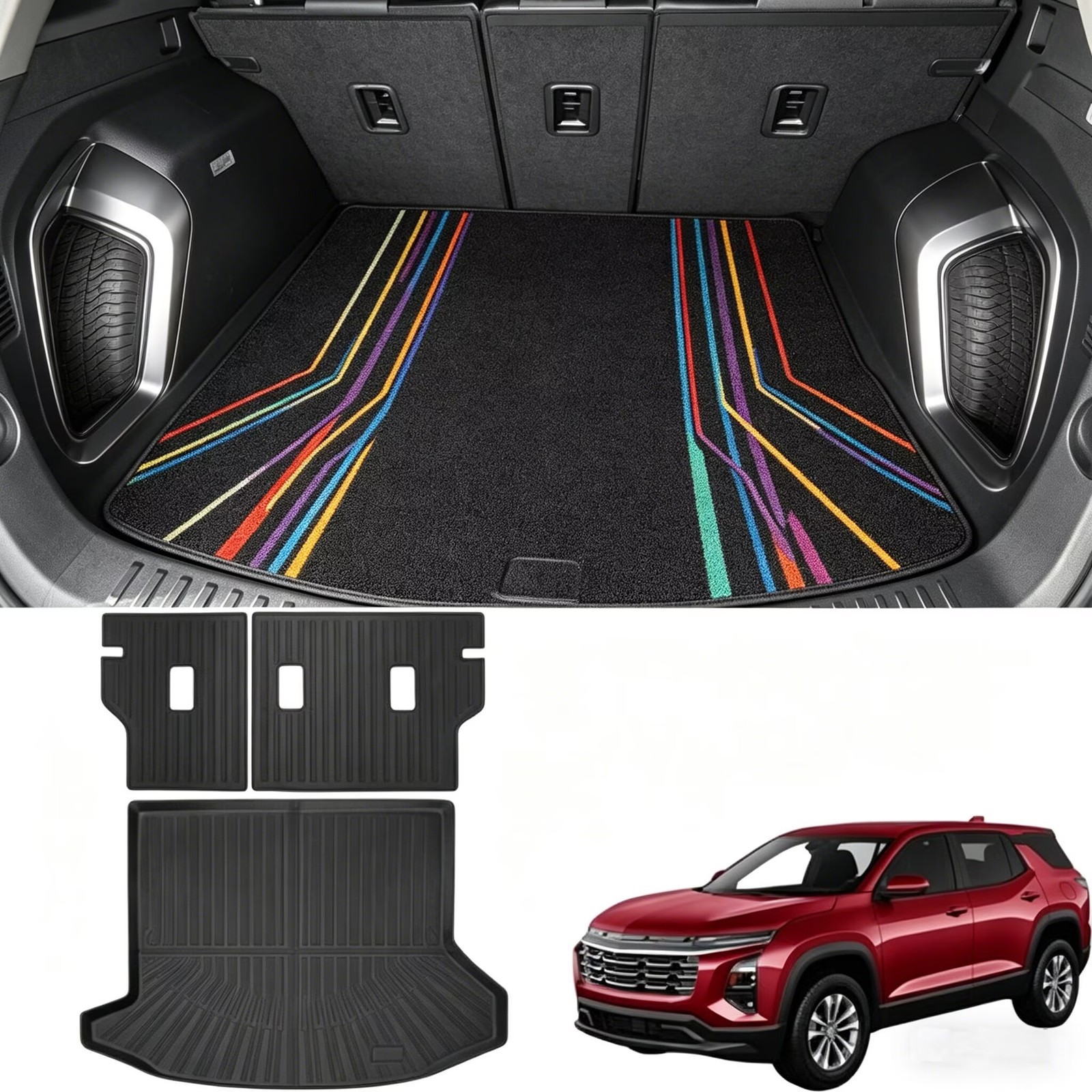 Cargo Liner & Backrest Mat for Chevrolet Equinox GMC Terrain 2025 2026 Cargo Mat