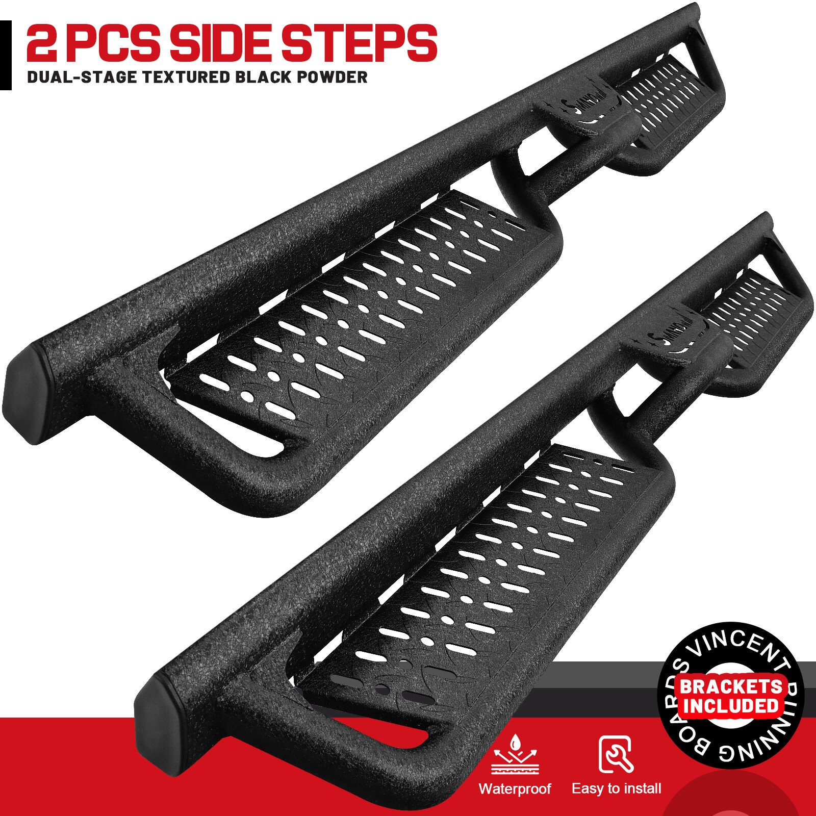 BDK FIT 2007-2014 Toyota FJ Cruiser SUV Running Boards Drop Side Steps Nerf Bars