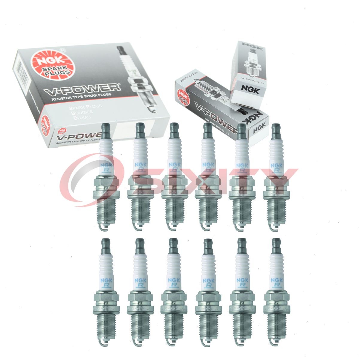 12 pcs NGK V-Power Spark Plugs for 2003-2005 Mercedes-Benz C240 2.6L V6 – ok