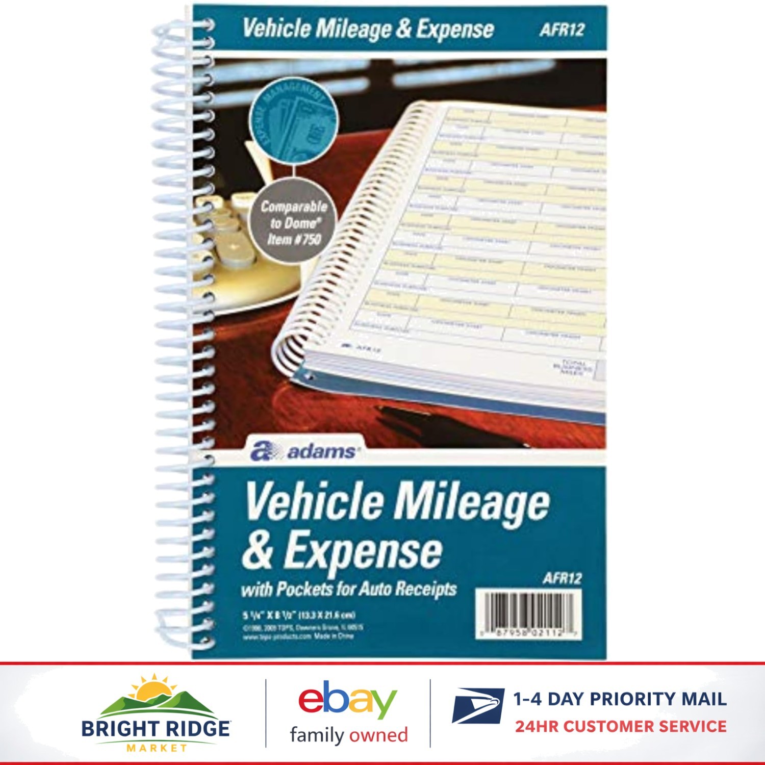 Business Mileage Journal with Compact Design and Comprehensive Record Keeping