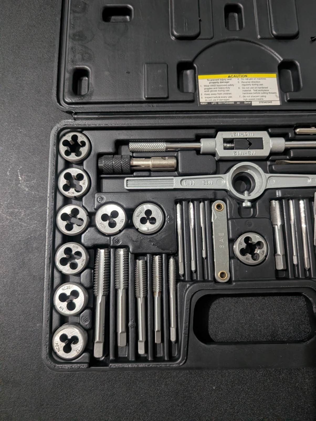 40pc Tap and Die Set Standard Thread Renewing Tapping Threading Chasing tool SAE