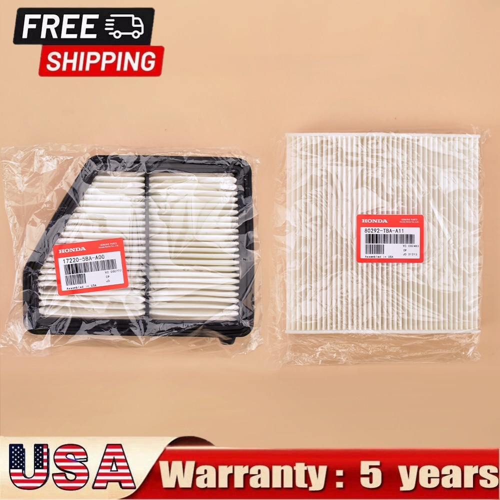 Pack of 2 Genuine Engine Air Filter and Cabin Filter Kit for Honda CIVIC 16-21
