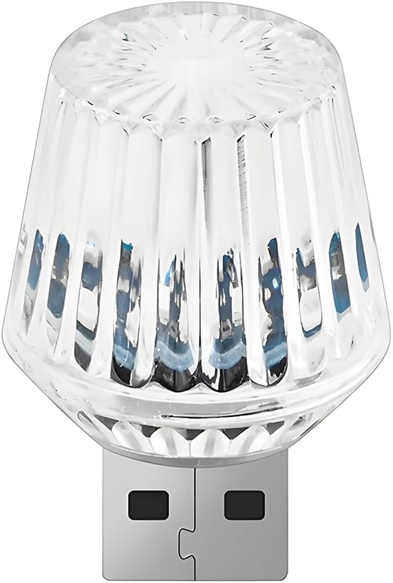 Mini Car USB LED Interior Light, 5V Plug-in NightLight