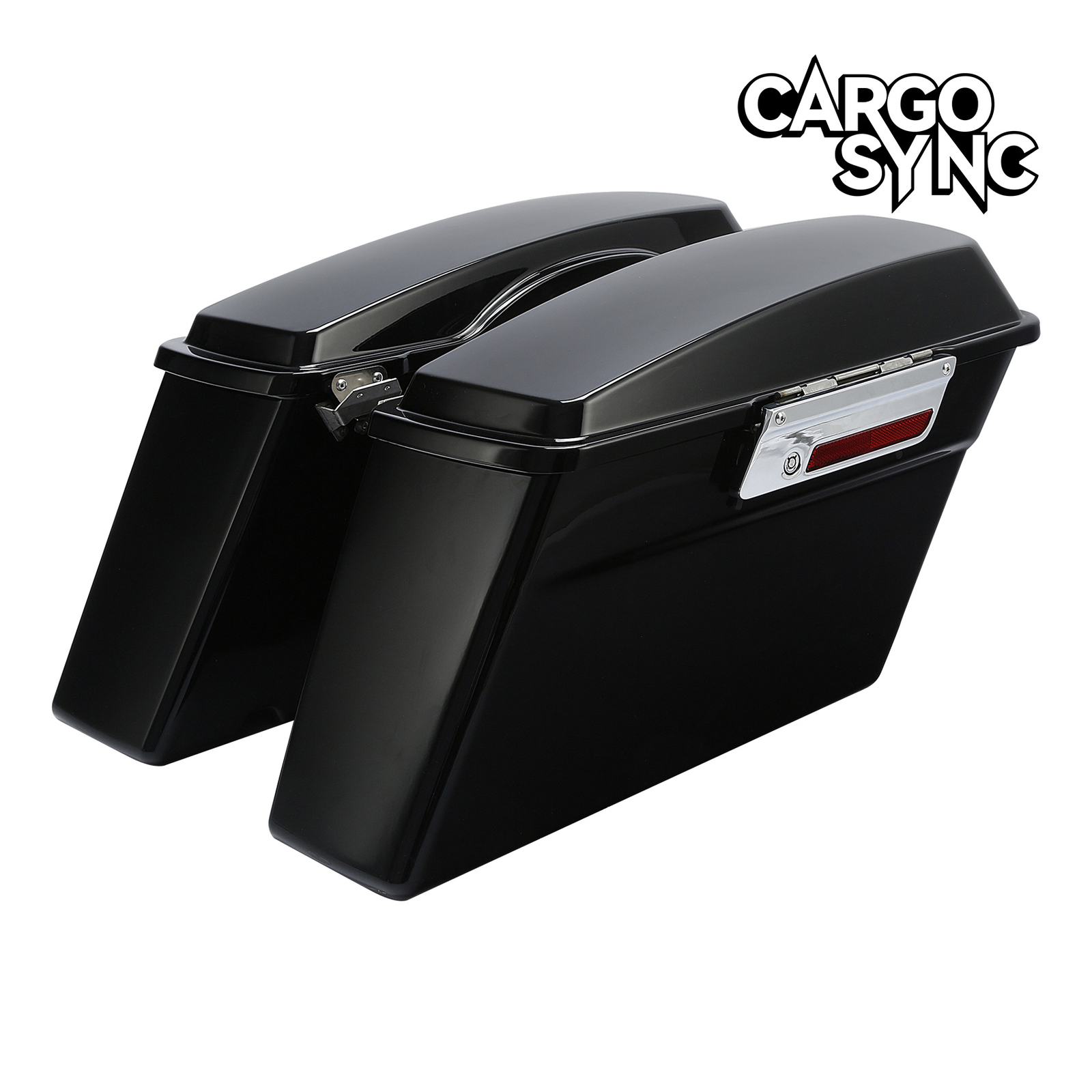 Vivid Black Saddlebags Saddle Bags Fit For Harley Touring Electra Glide ’94-13