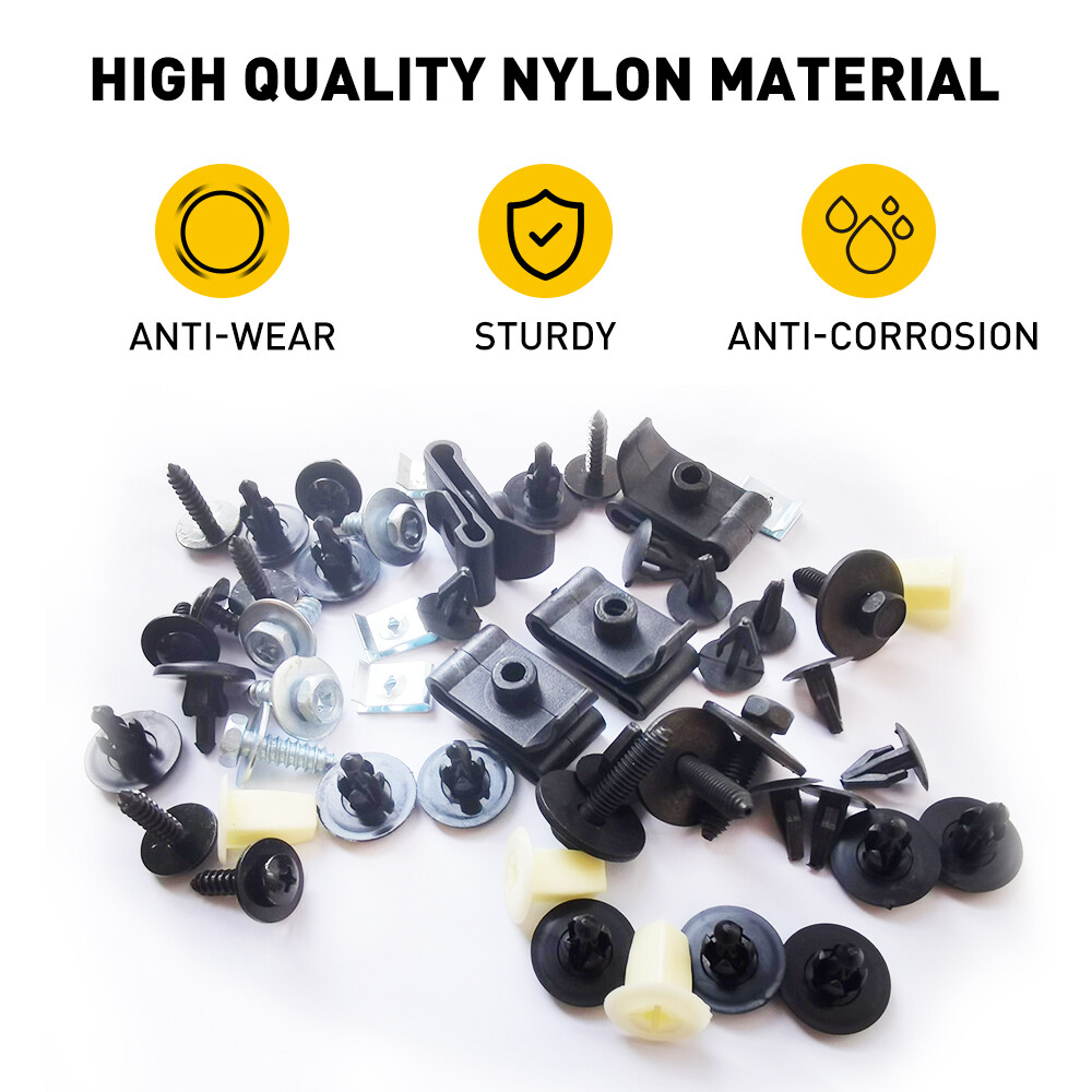 50PCS Engine Cover Clip Screw Undertray Splash Liner Fastener Kit Fit For Toyota