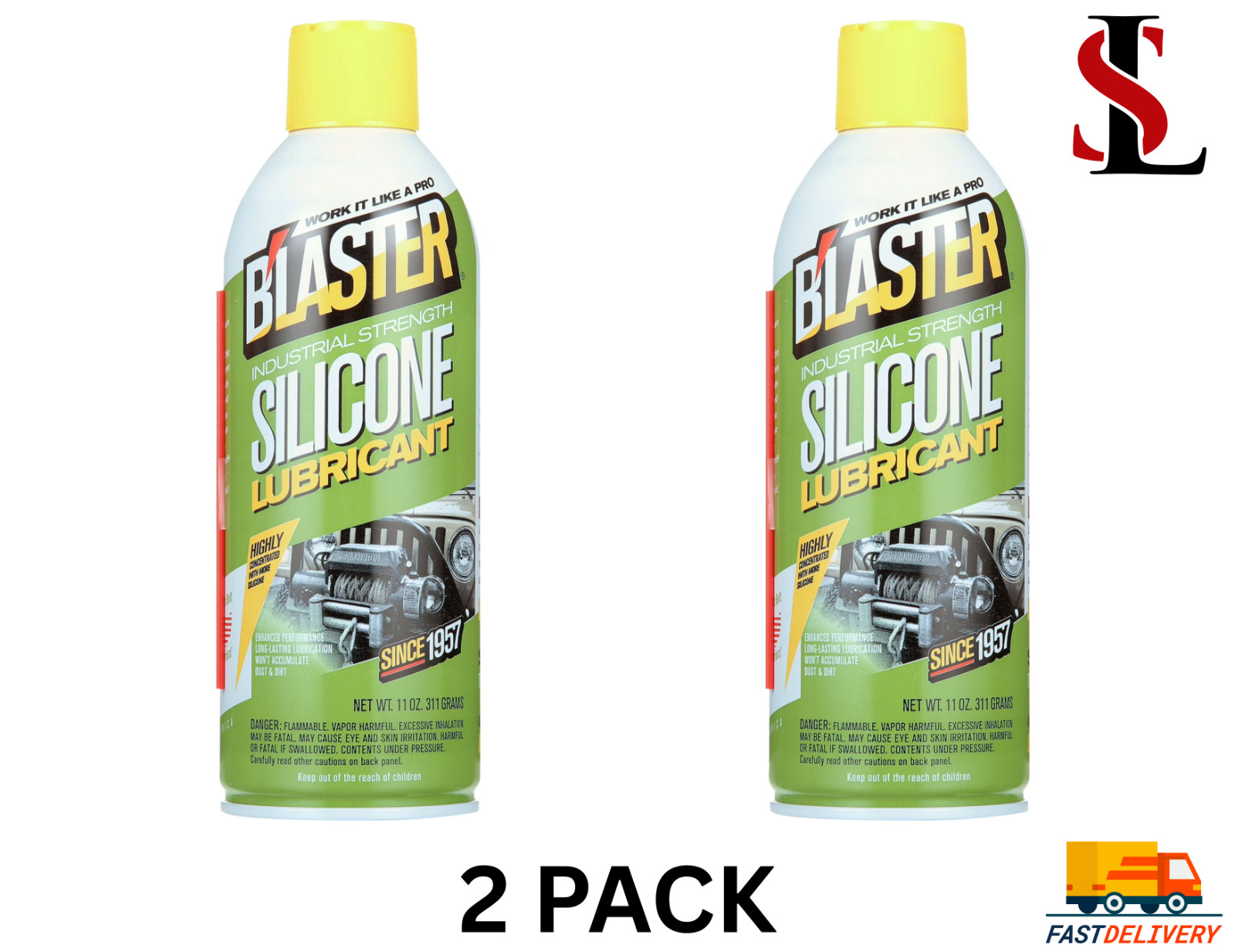 2 pack – Blaster Silicone Lubricant Spray 11 Oz. Industrial Strength Free Ship