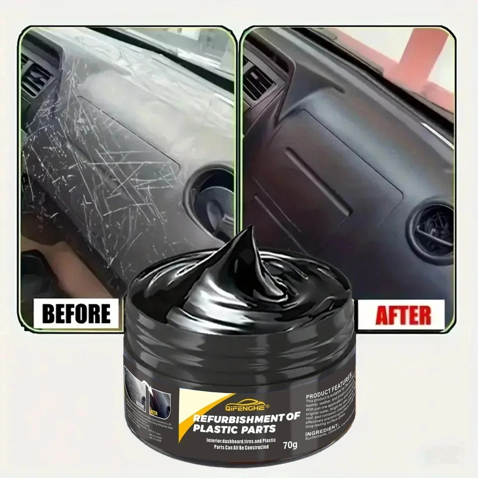Car Interior Plastic Repair Scratch Remover Wax Polishing Repair Cream Sale