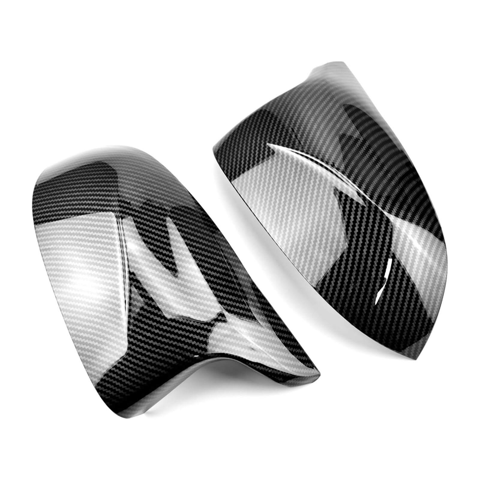 M Look Gloss Black Side Mirror Cover Caps For BMW X5 F15 X4 F26 X3 F25 2014-2018