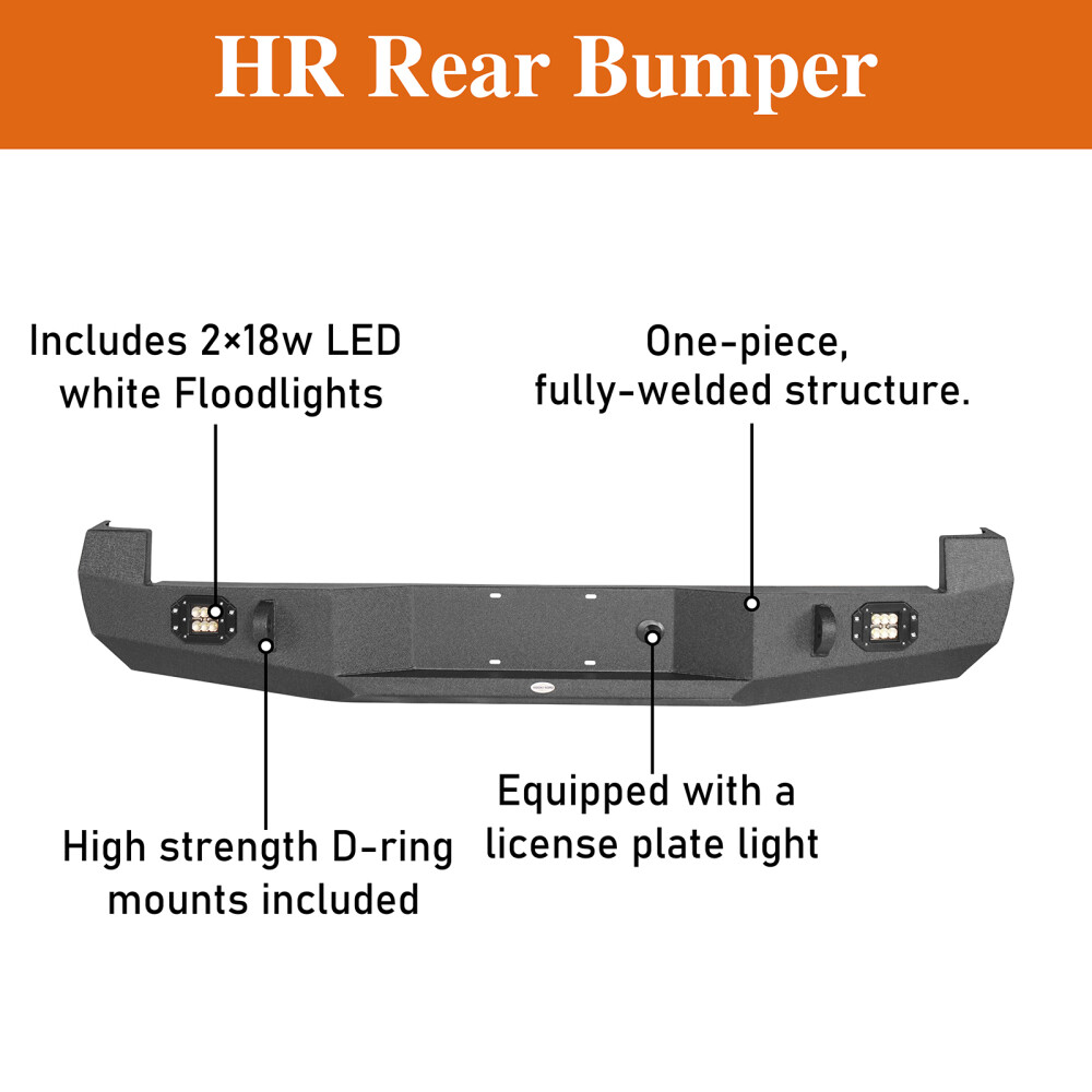 Car Prats Front Bumer Rear Bumper Fit Toyota Tacoma 2005-2011 Steel Black