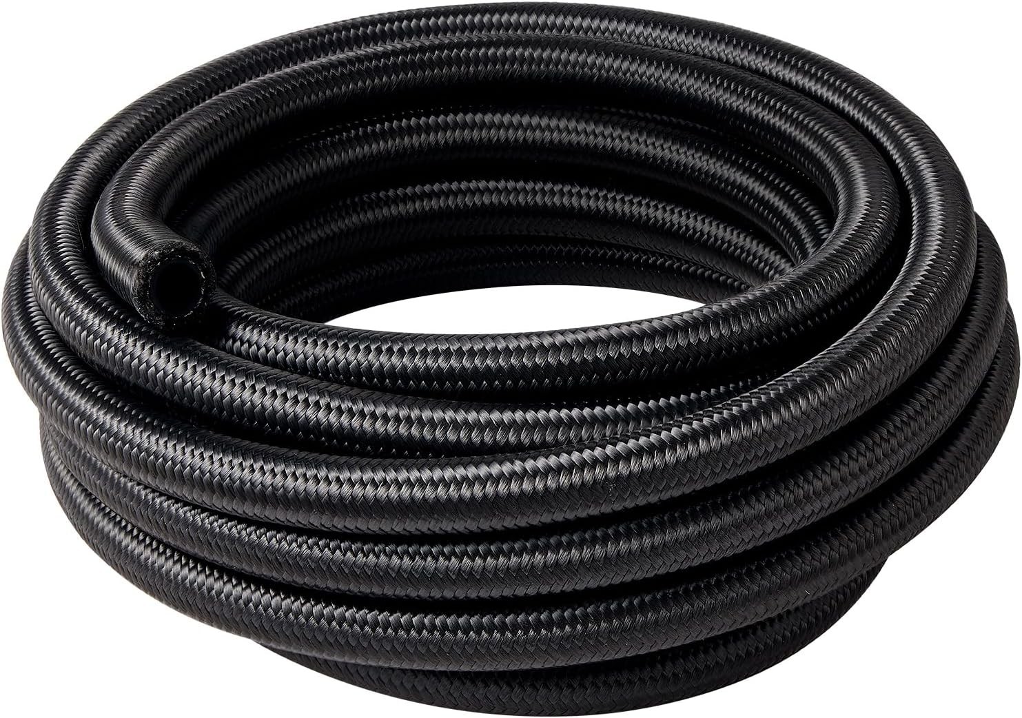 6AN Braided Fuel Line 20FT Nylon CPE Hose AN6 Black