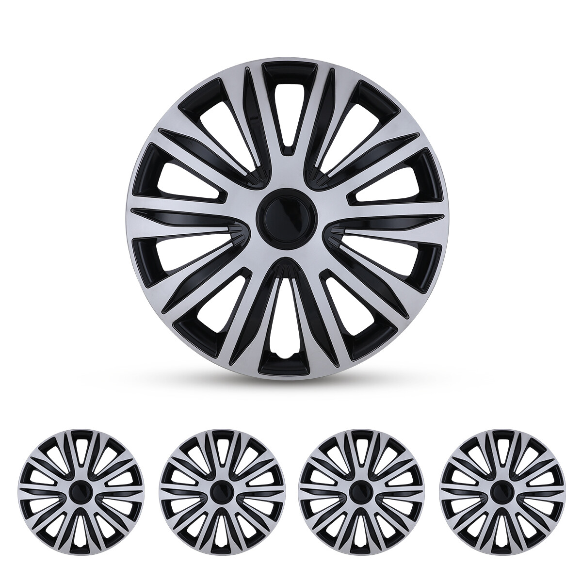 USA 14″ 15″ 16″ Set of 4 Wheel Covers Snap On Full Hub Caps Tire & Steel Rim