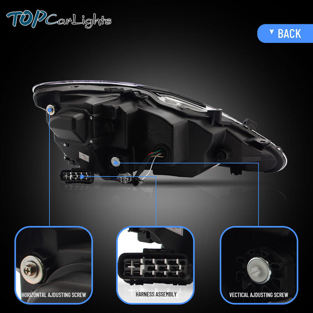 VLAND LED Projector Headlights For 2006-2013 Lexus IS 250 IS 350 ISF w/ LED DRL