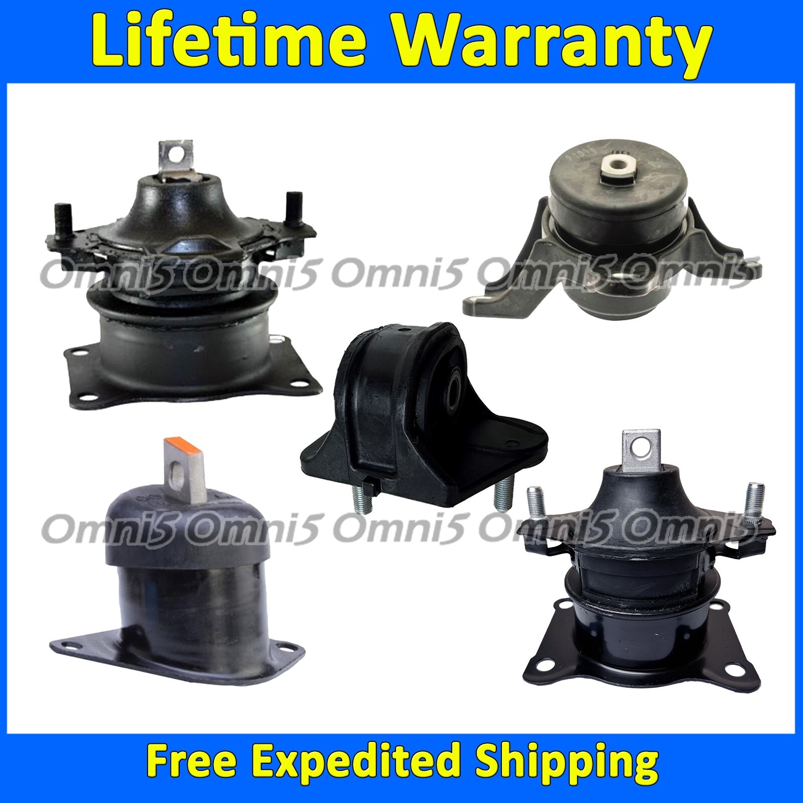 K4630 Motor & Transmission Mount Set 5pc For 2012-2014 Acura TL 3.5L 3.7L AUTO