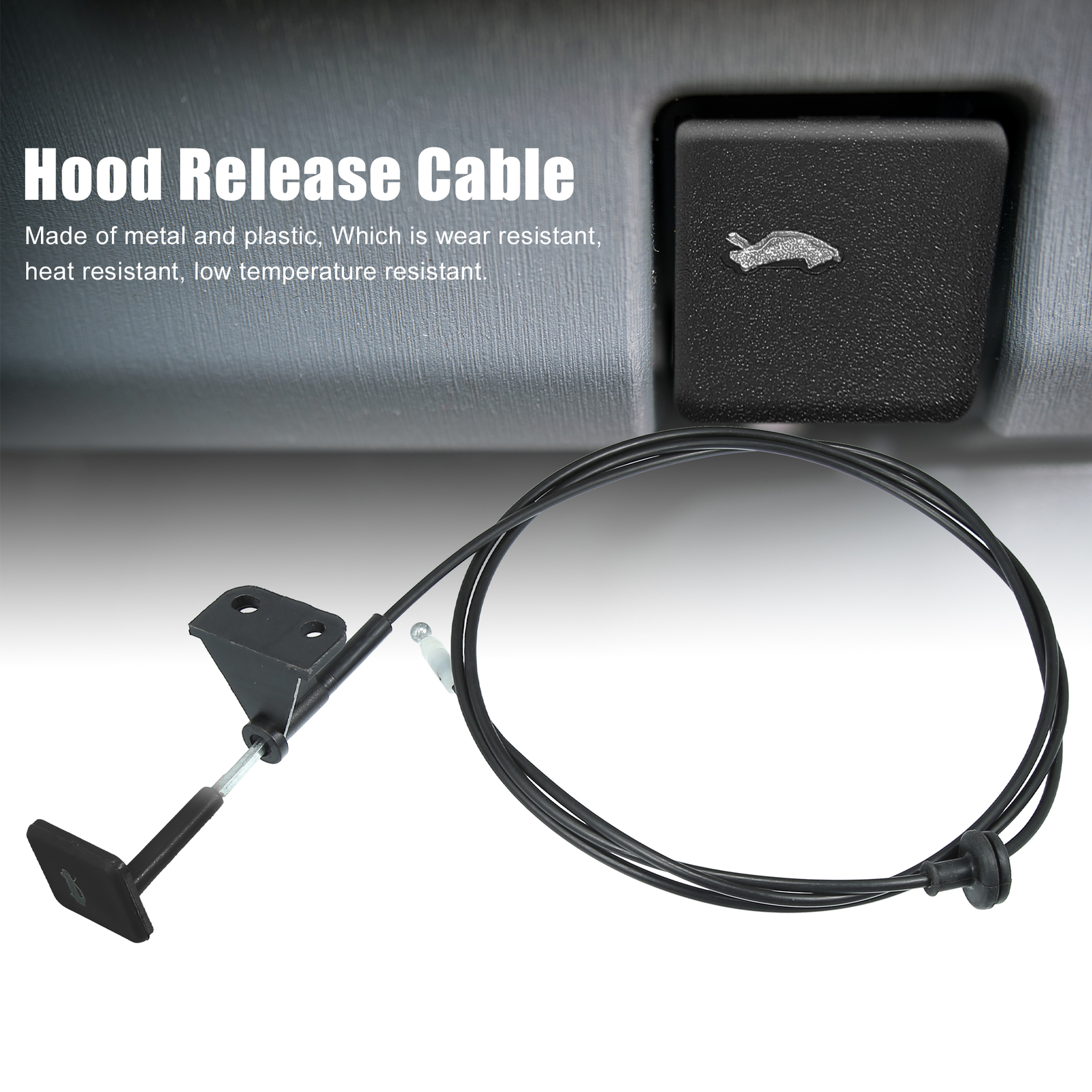 74130SNAA01 Front Hood Latch Lock Release Cable for Honda Civic 2006-2011 Black