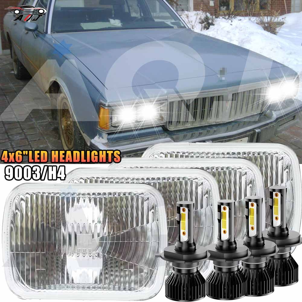 4pcs 4×6″ inch Led Headlights Hi/Lo Sealed Beam for Pontiac Parisienne 1983-1986