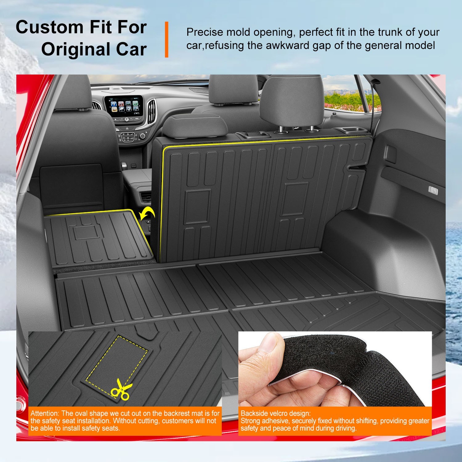 Floor Mats Cargo Mat Trunk Liner For 2025 2026 Chevy Equinox GMC Terrain No EV