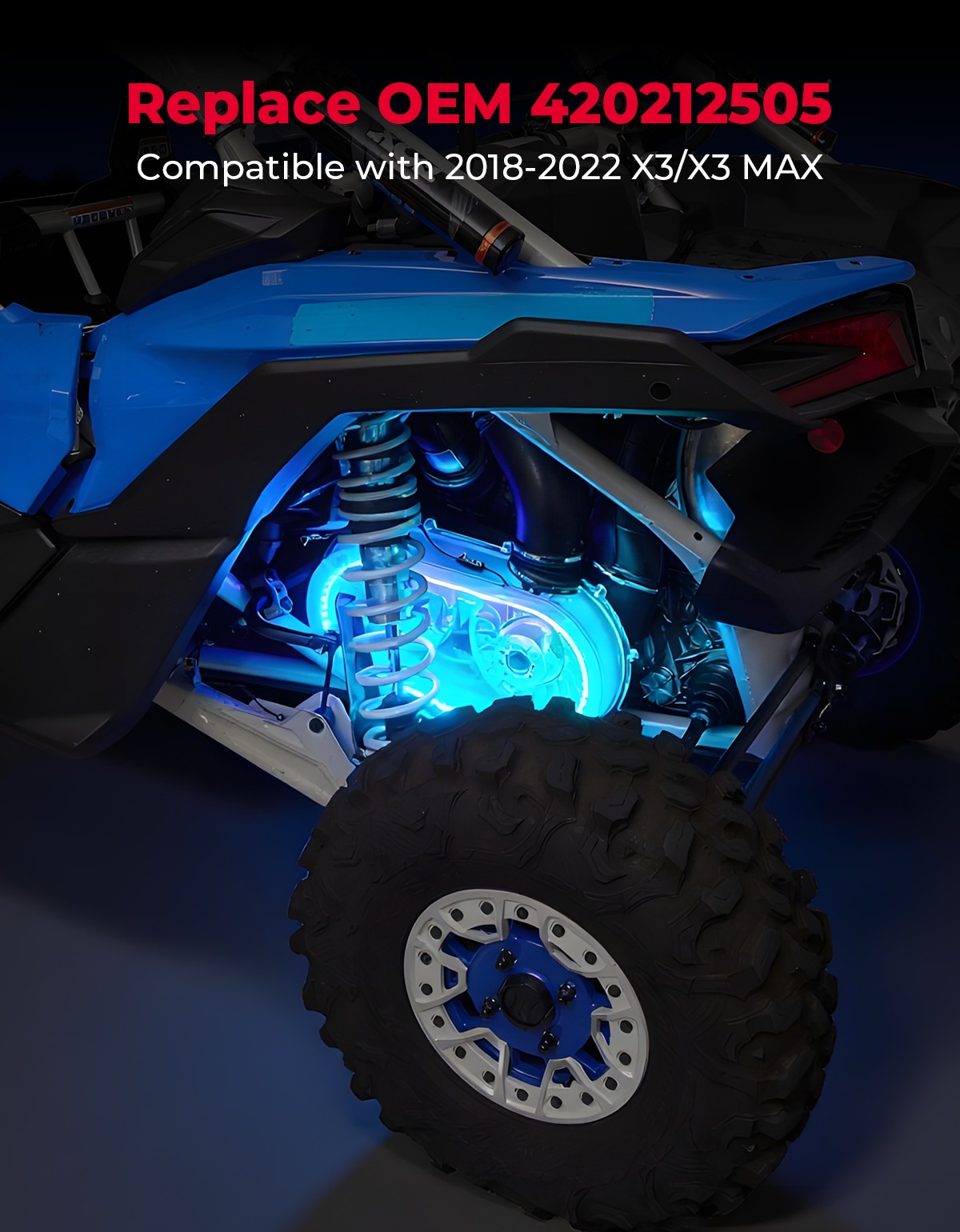 #20212505 Outer Clutch Cover w/RGB Light for Can Am Maverick X3/ MAX R 2018-2022