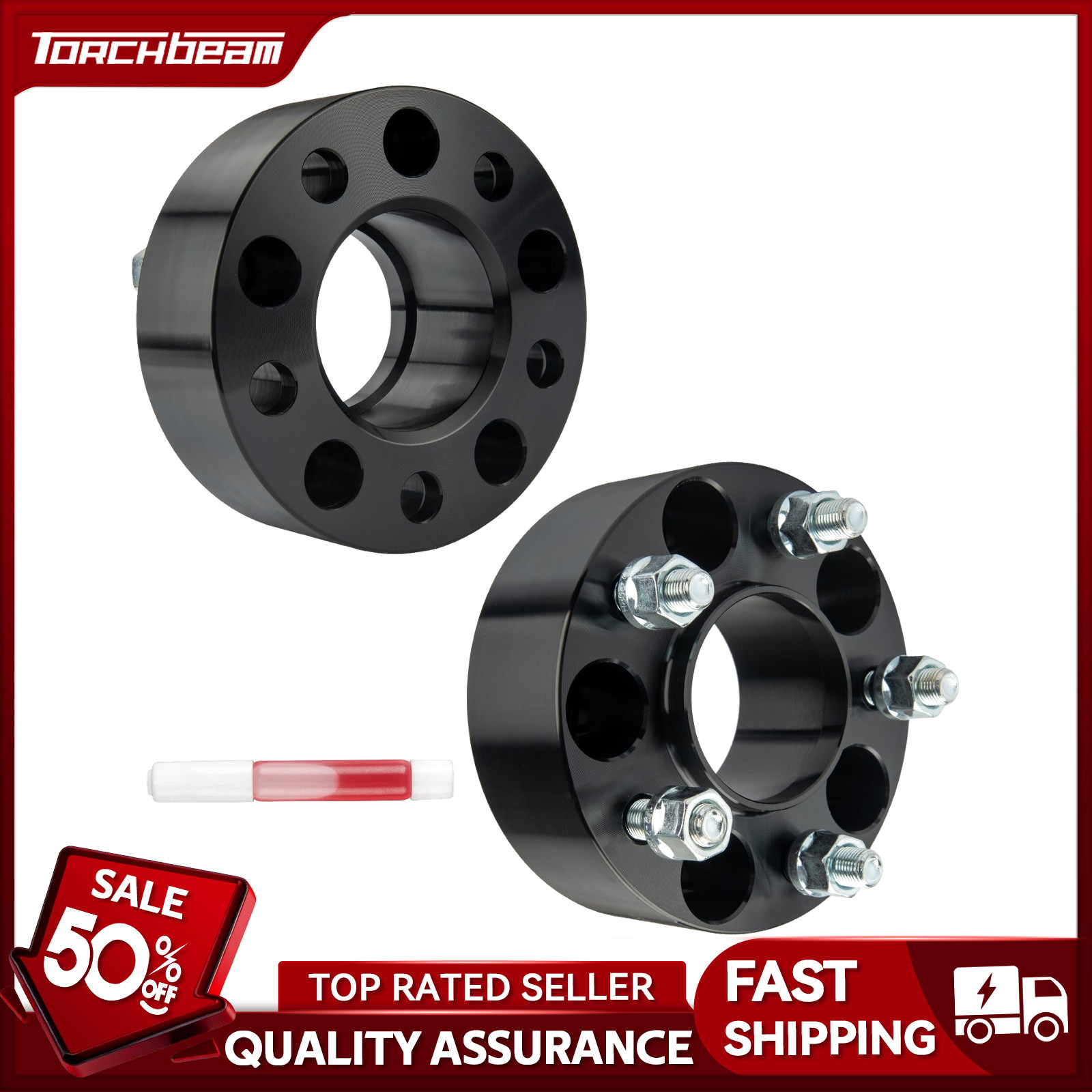 2x 2″ Wheel Spacers 5×4.5″ Hubcentric 71.5mm CB 1/2″x20 For Ford Mustang Ranger