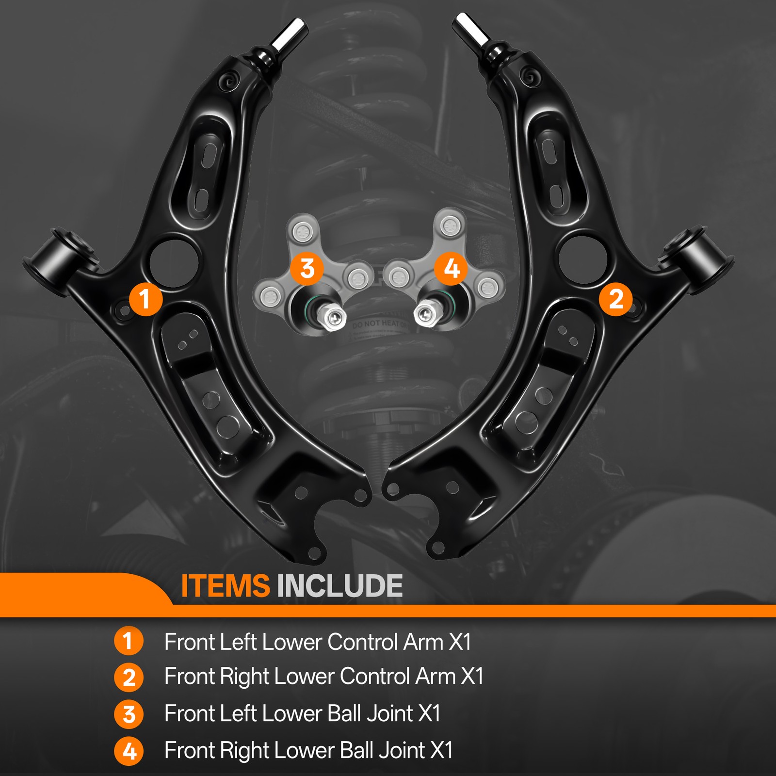 4×New Front Lower Control Arms ball joint For VW Jetta / Eos/ GTI Audi A3