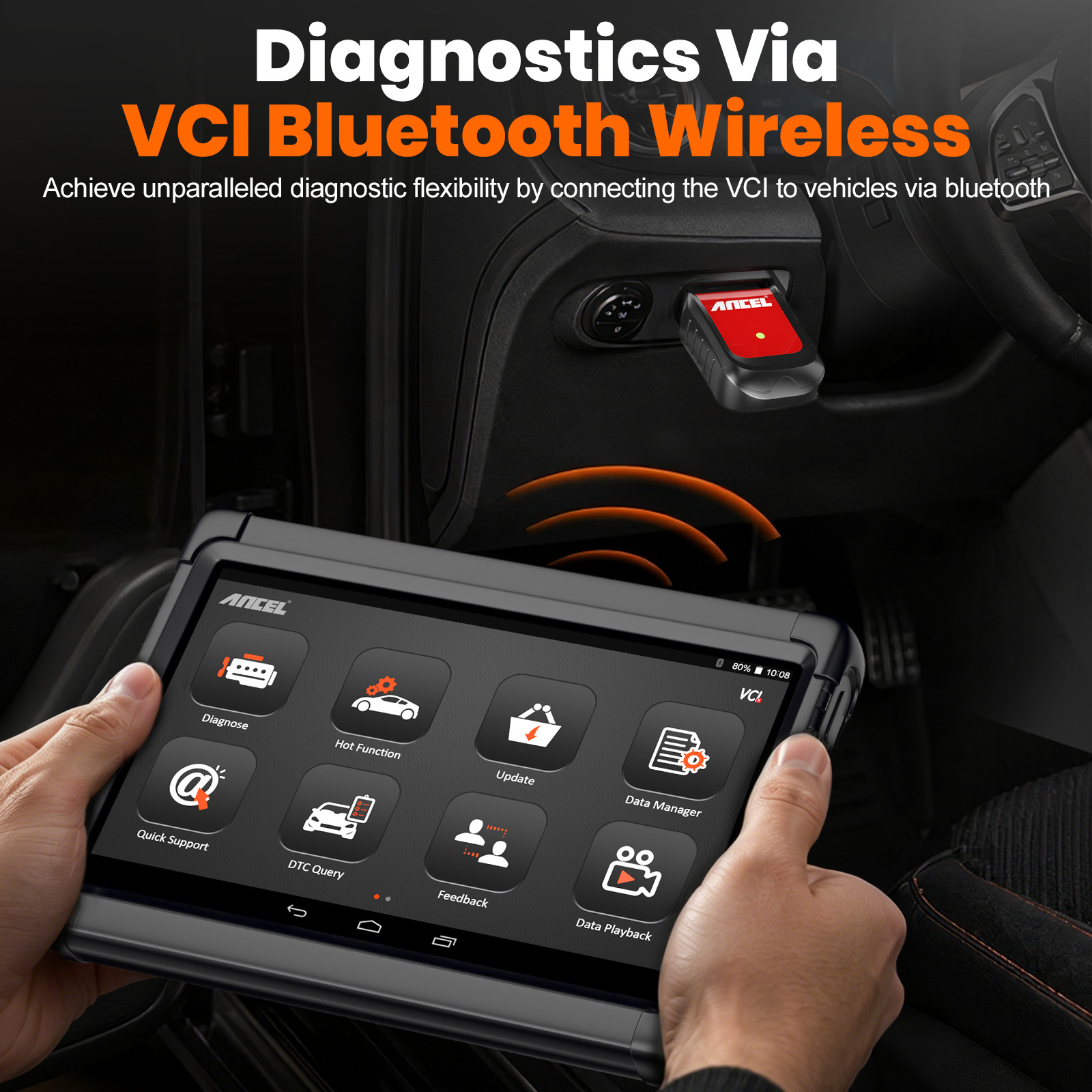 Automotive Bi-Directional Bluetooth OBD2 Scanner Diagnostic Scan Tool ECU Coding