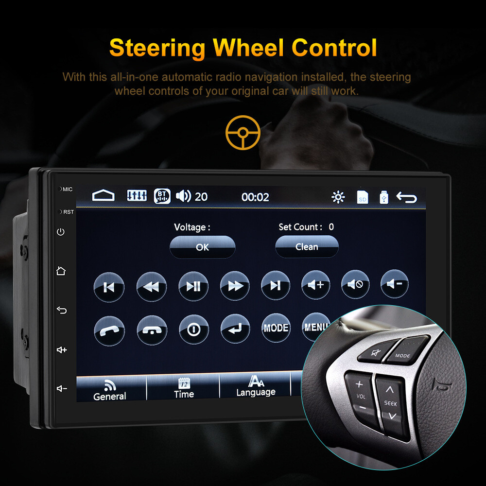7″ Car Stereo Radio Double 2 DIN Touch Screen Android 15 GPS Bluetooth FM WIFI