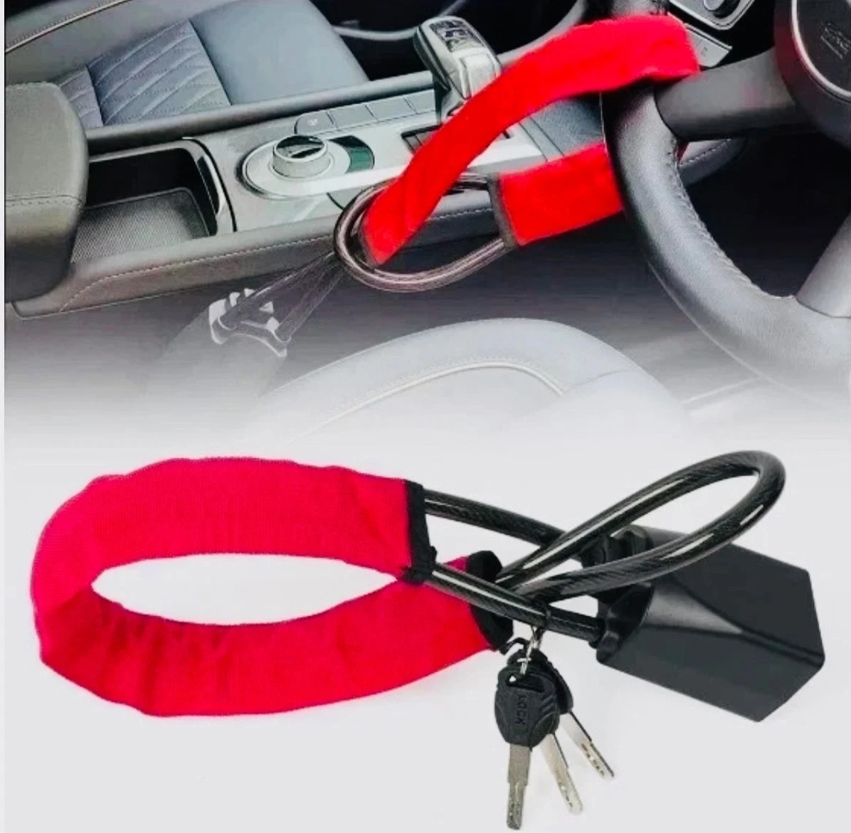 Steering Wheel Lock Anti-Theft Security System Car Truck SUV Auto Lock Universal