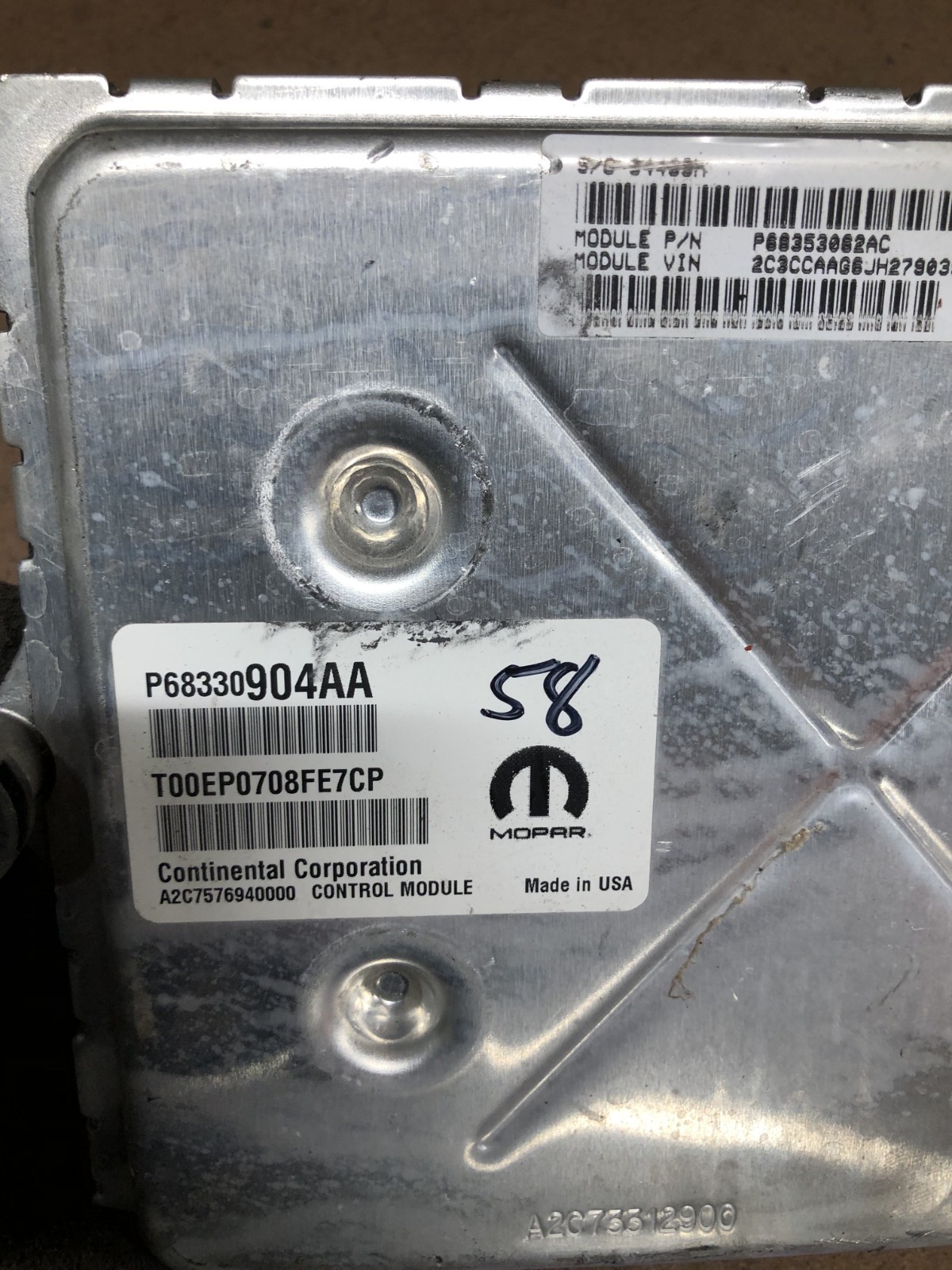 2018 2019 Chrysler 300 Engine Computer Ecu Pcm Ecm Pcu Oem P68330904aa