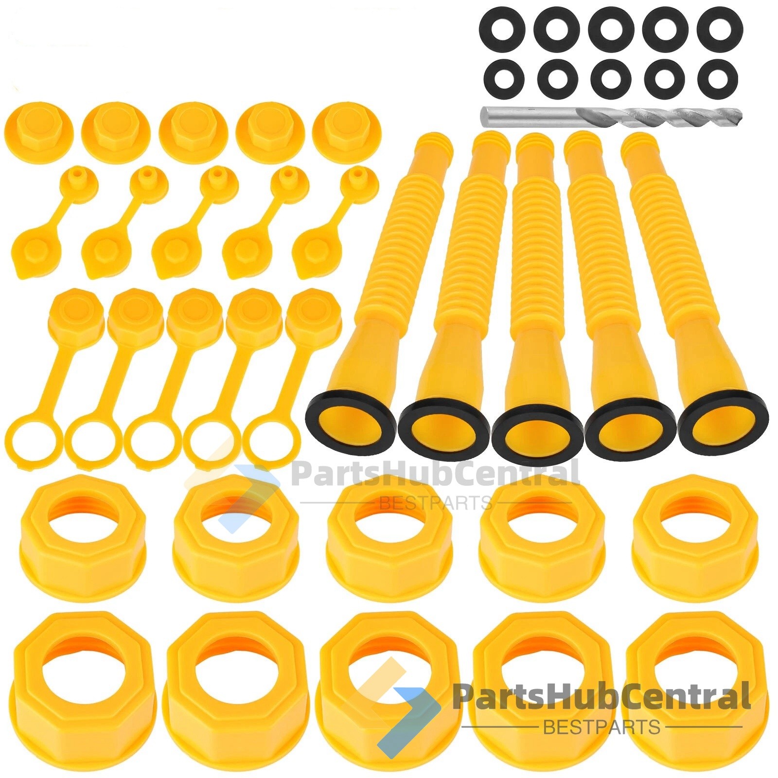 5x Gas Can Spout Nozzle Vent Kit Replacement For Plastic Gas Cans Old Style Caps