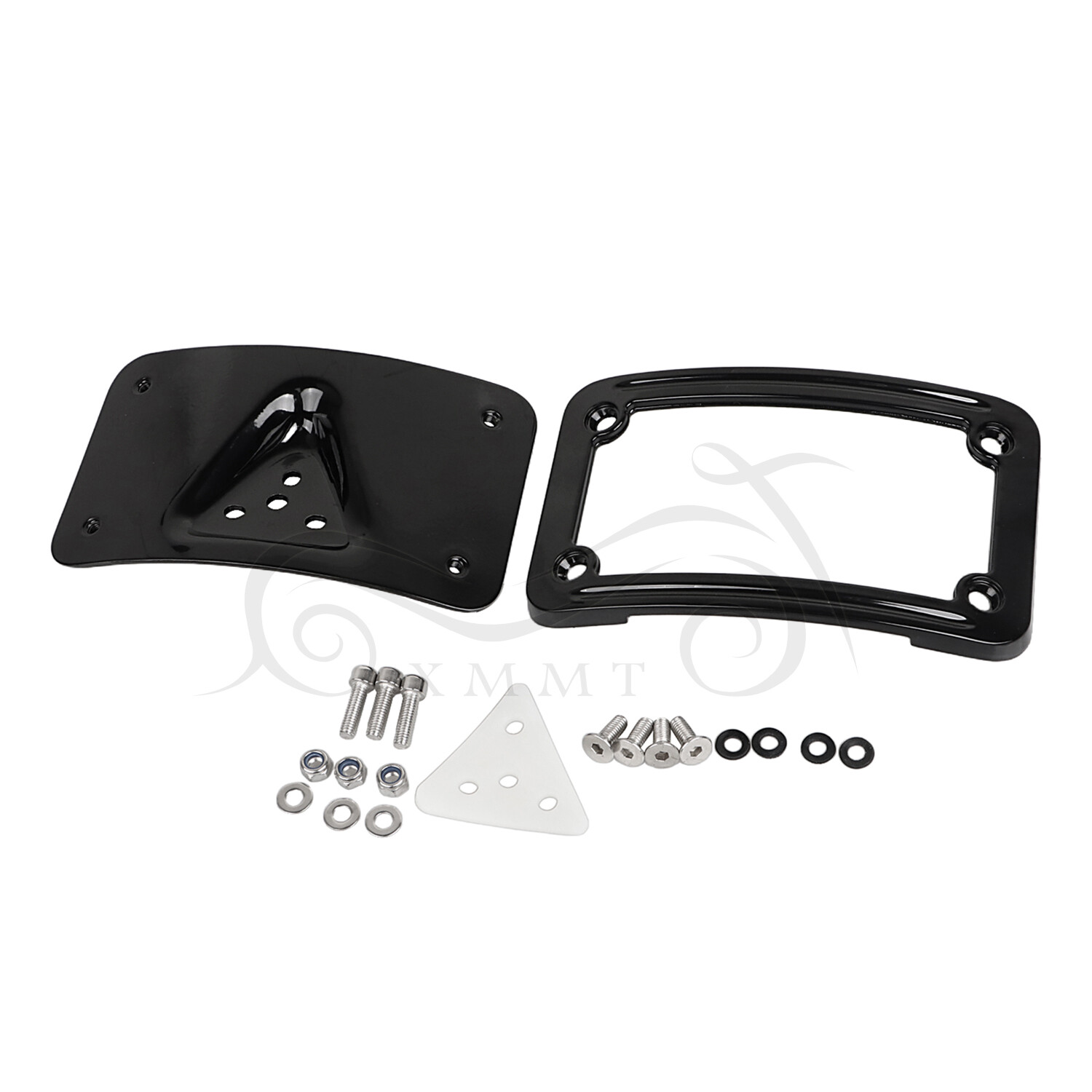 CNC Aluminum Curved Laydown License Plate Bracket For Harley Low Rider Sportster