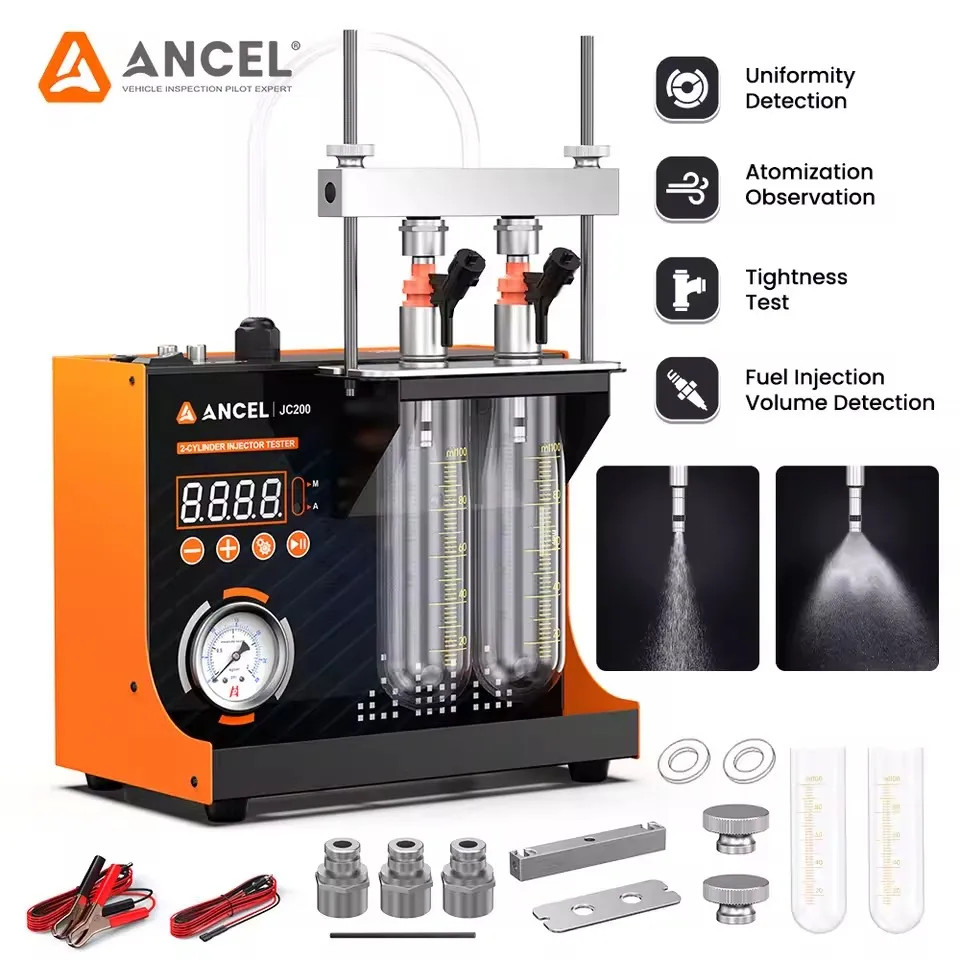 Ancel ANJ400 Fuel Injector Cleaner Ultrasonic Fuel Injectors Tester Machine Kit