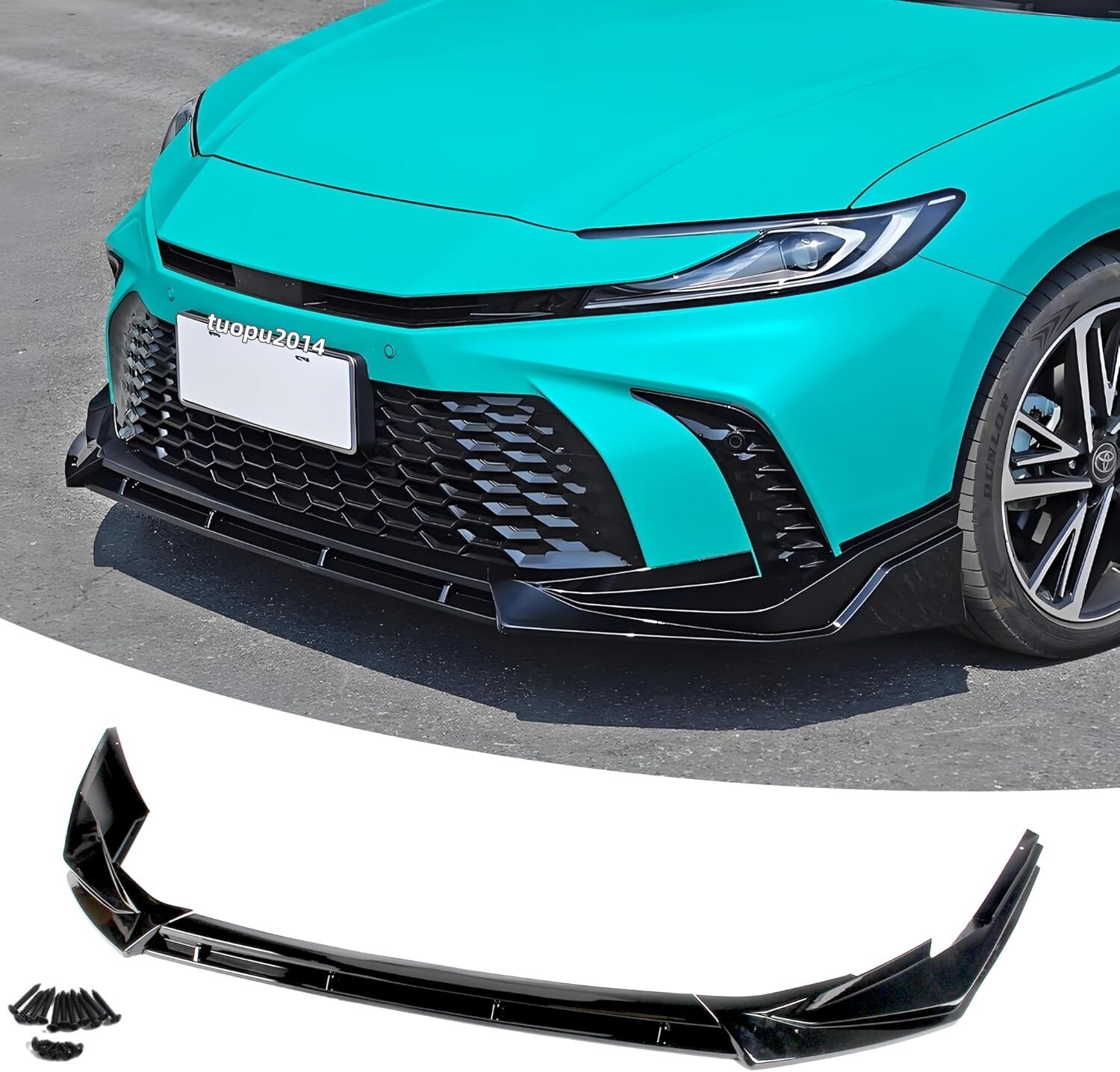 Fit For Toyota Camry Front Bumper Splitter Lip Sport Style Gloss Black 2025-2027