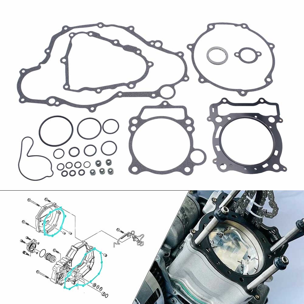 Complete Engine Gasket Kit Top End Kit Fit For Yamaha YFZ450 2004-2009 2012-2013