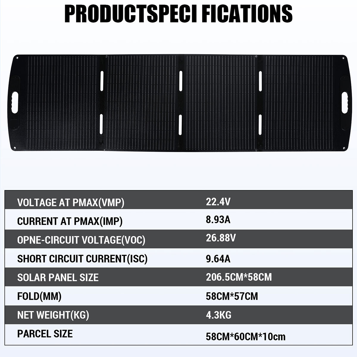 100W 200W Foldable Solar Panel Kit Waterproof IP68 for Outdoor RVs Camping