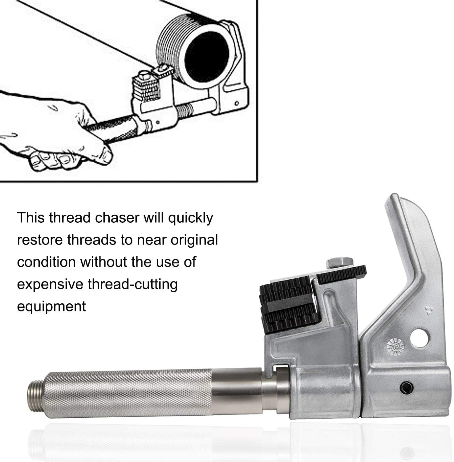 New 7402 Universal Outside Thread Chaser with 6Dies 216884 For 1-1/4” to 5”O.D