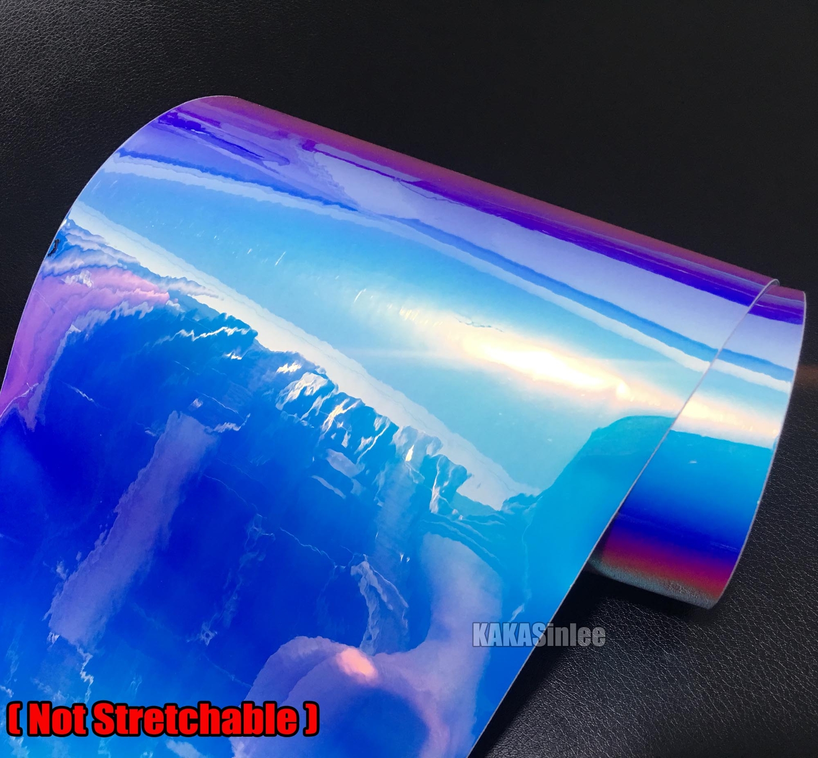 Blue Pink Rainbow Chameleon Mirror Chrome Car Metal Sticker Vinyl Wrap Strips