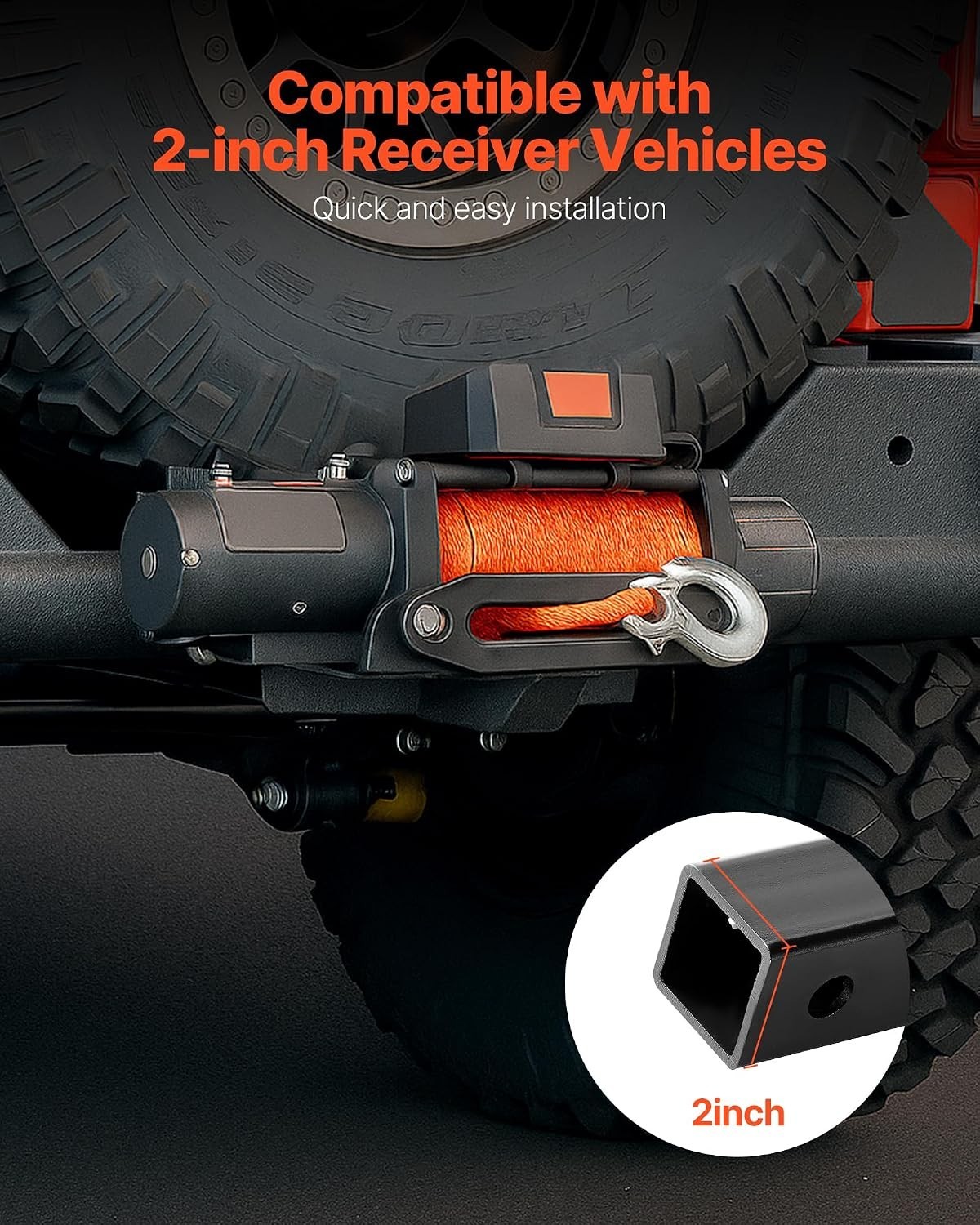 ATV & UTV Winch Mount – 15000 lbs Load Capacity, Rust-Resistant Steel Design