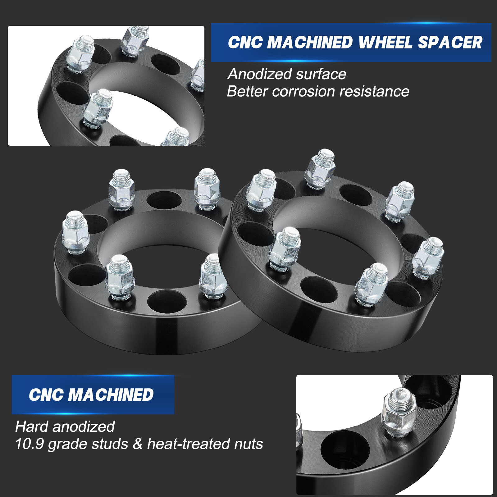 4pcs 1.5″ 6×5.5 Wheel Spacers Fits Chevy Silverado 1500 GMC Sierra 1500