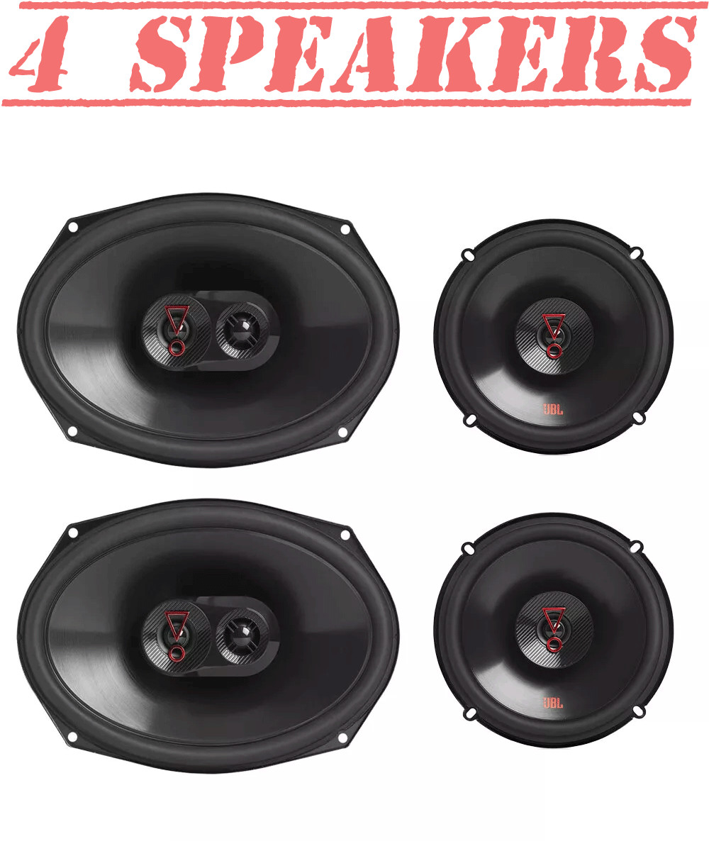New JBL STAGE3 SERIES 6×9″ & 6.5″ Coaxial Front & Rear Car & Truck Speakers Set