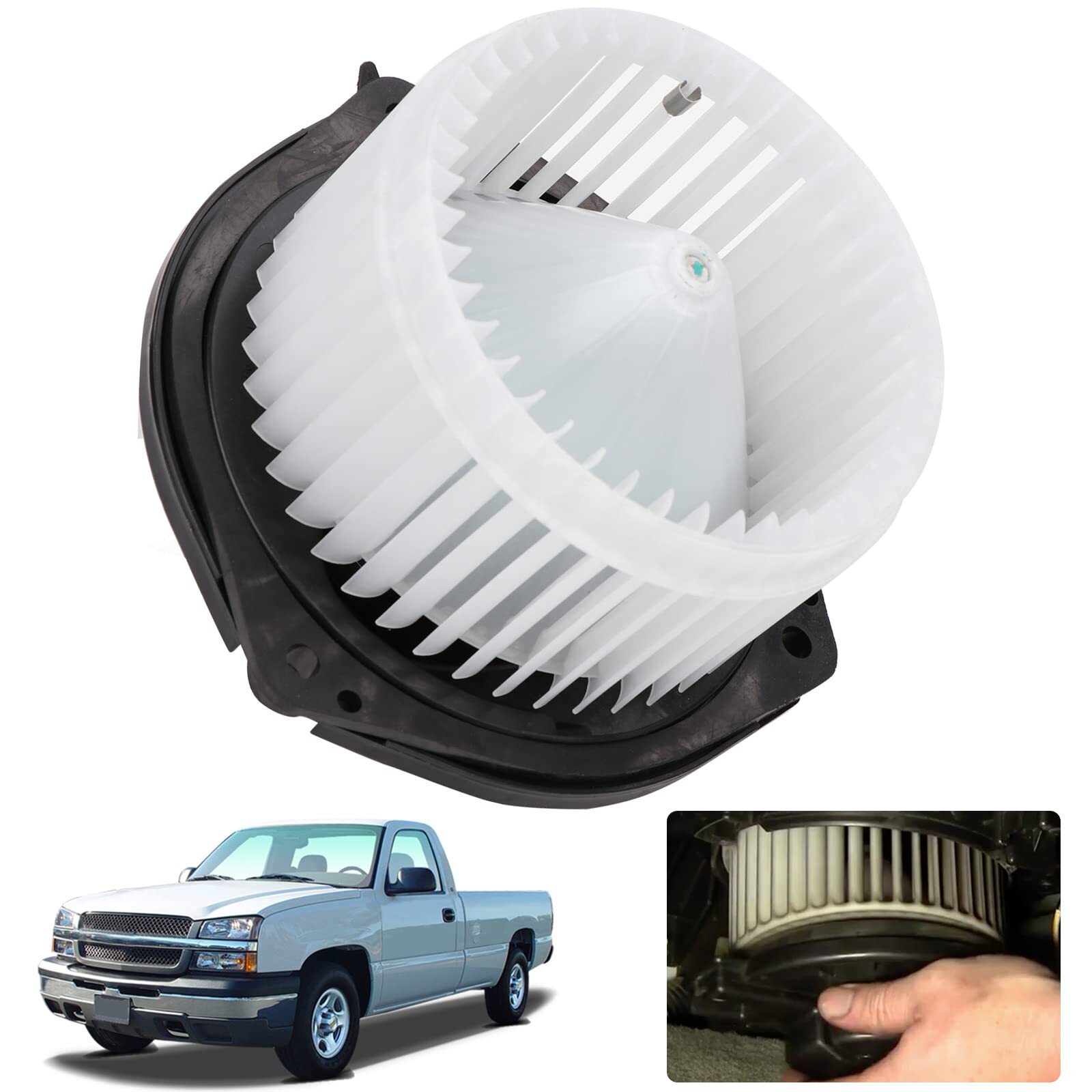 HVAC A/C Heater Blower Motor w/ Fan Cage for Chevy Silverado GMC Sierra 03-06