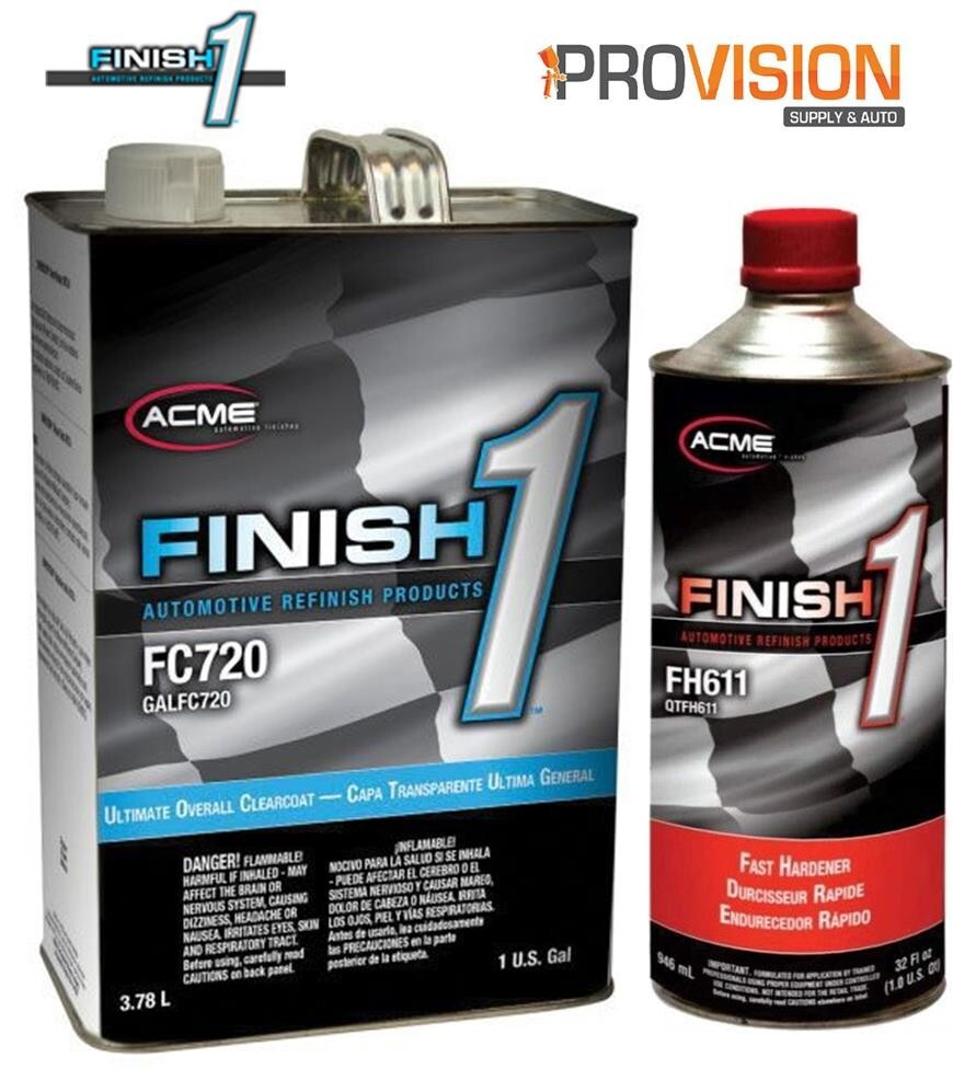 Sherwin Williams Finish 1 FC720 2K Urethane Clearcoat Slow Hardener FH613 4:1