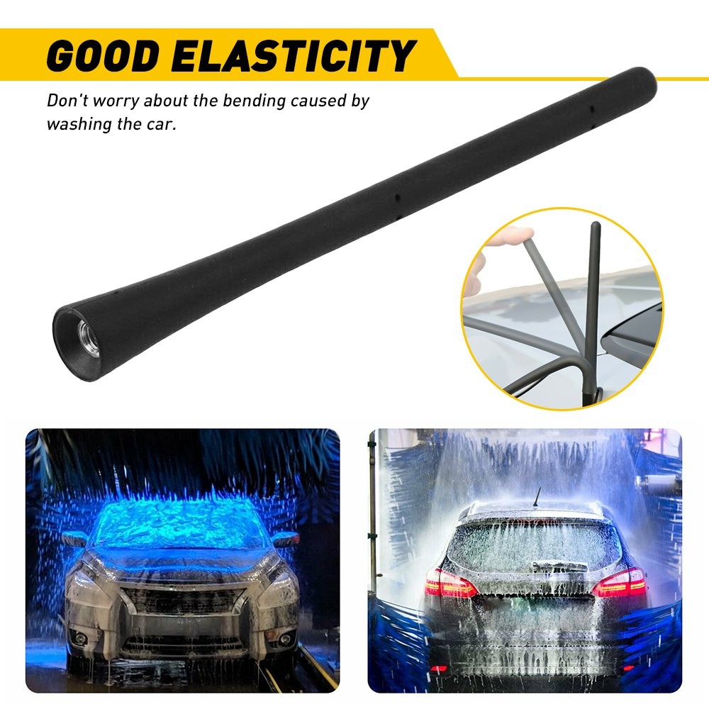 7″ Short Rubber Antenna Mast Radio AM/FM Black Rubber+copper universal durable