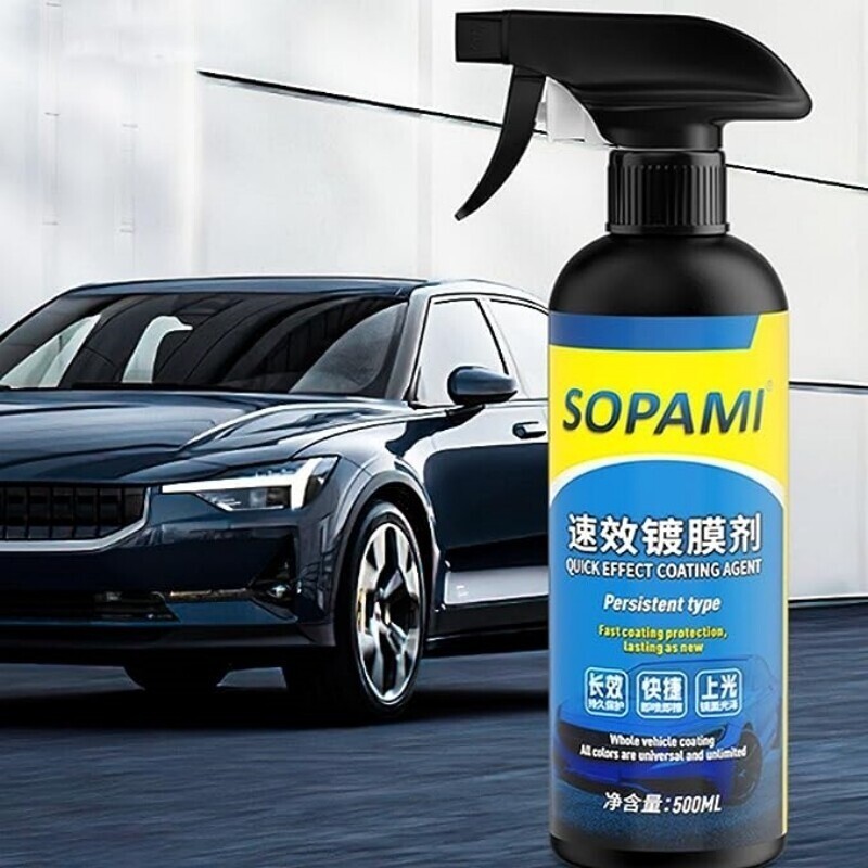 Sopami Car Coating Spray – 16.9 fl oz Waterless Ceramic Coating Car Wax (500ml)