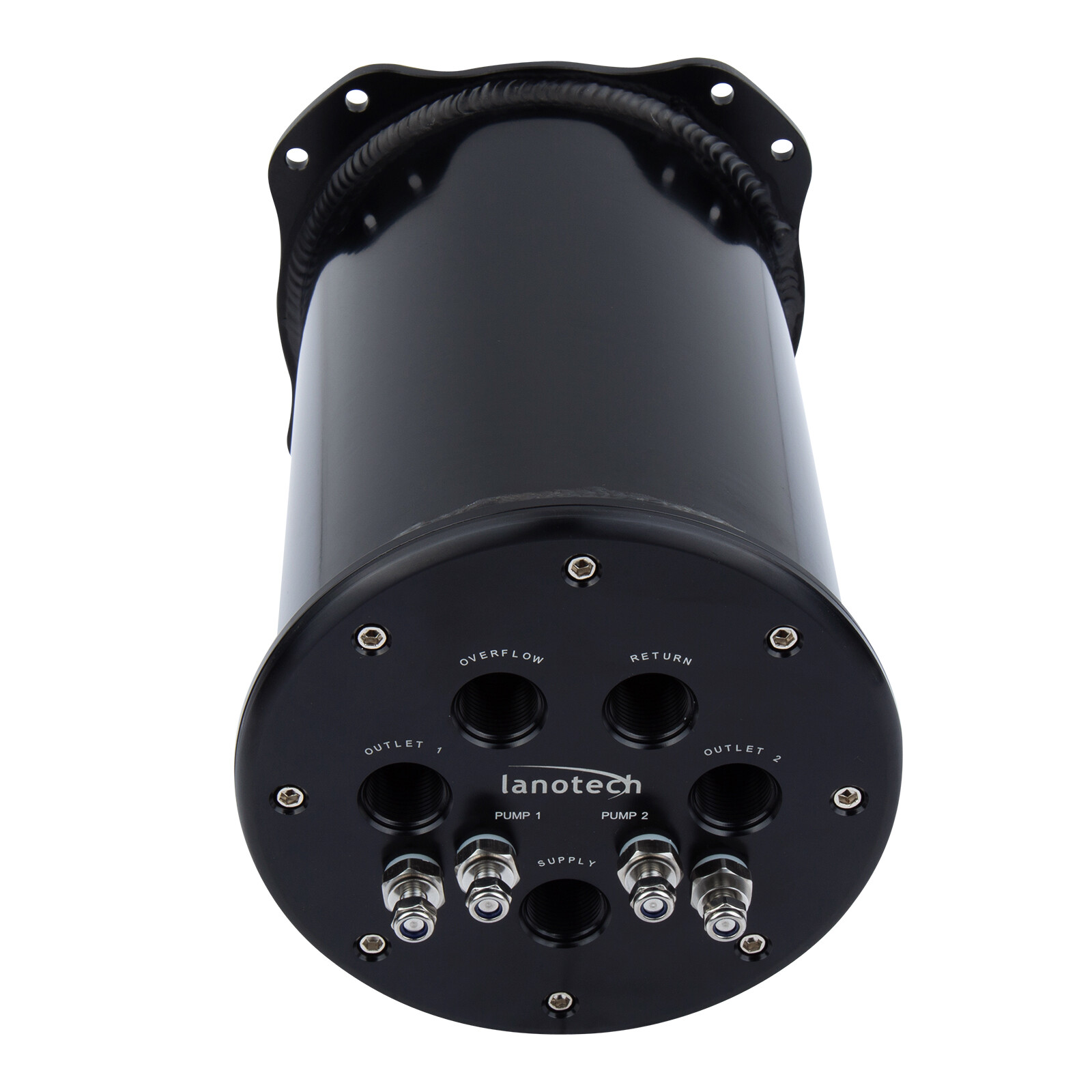 Aluminum 2.6L/2.8L 8AN Fuel Surge Tank For Single or Twin 39mm-40mm Intank Pumps
