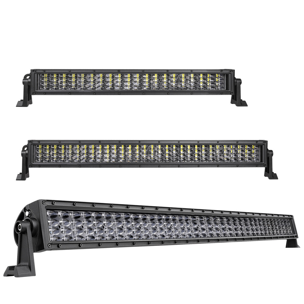 20″30″40″50″ LED Work Light Bar Quad Row Spot Flood Combo Offroad Driving Truck