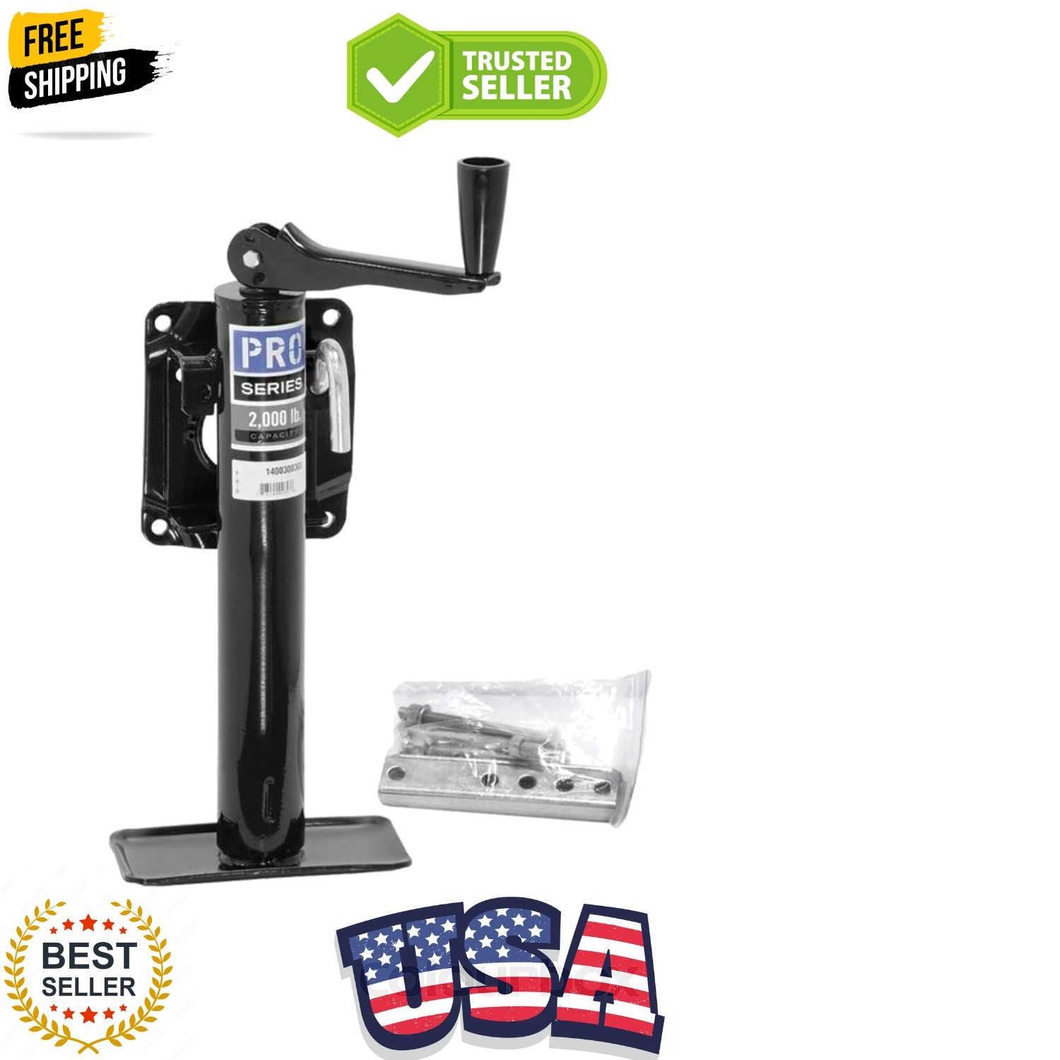 1400300303 Pro Series Bolt-On Jack , Black